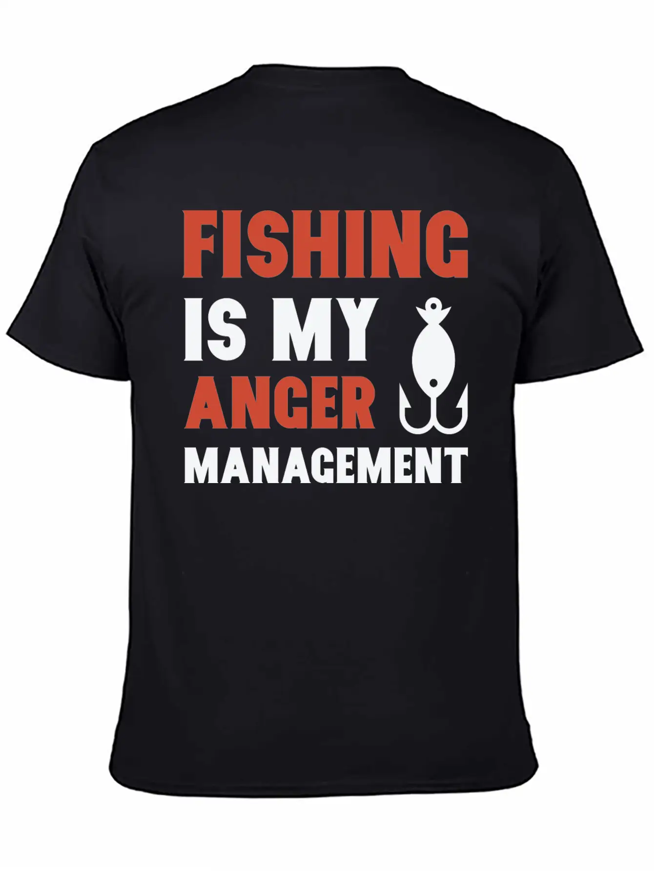 Fishing Is My Anger Management Essential Unisex Summer Tee – Soft Cotton Casual Fit