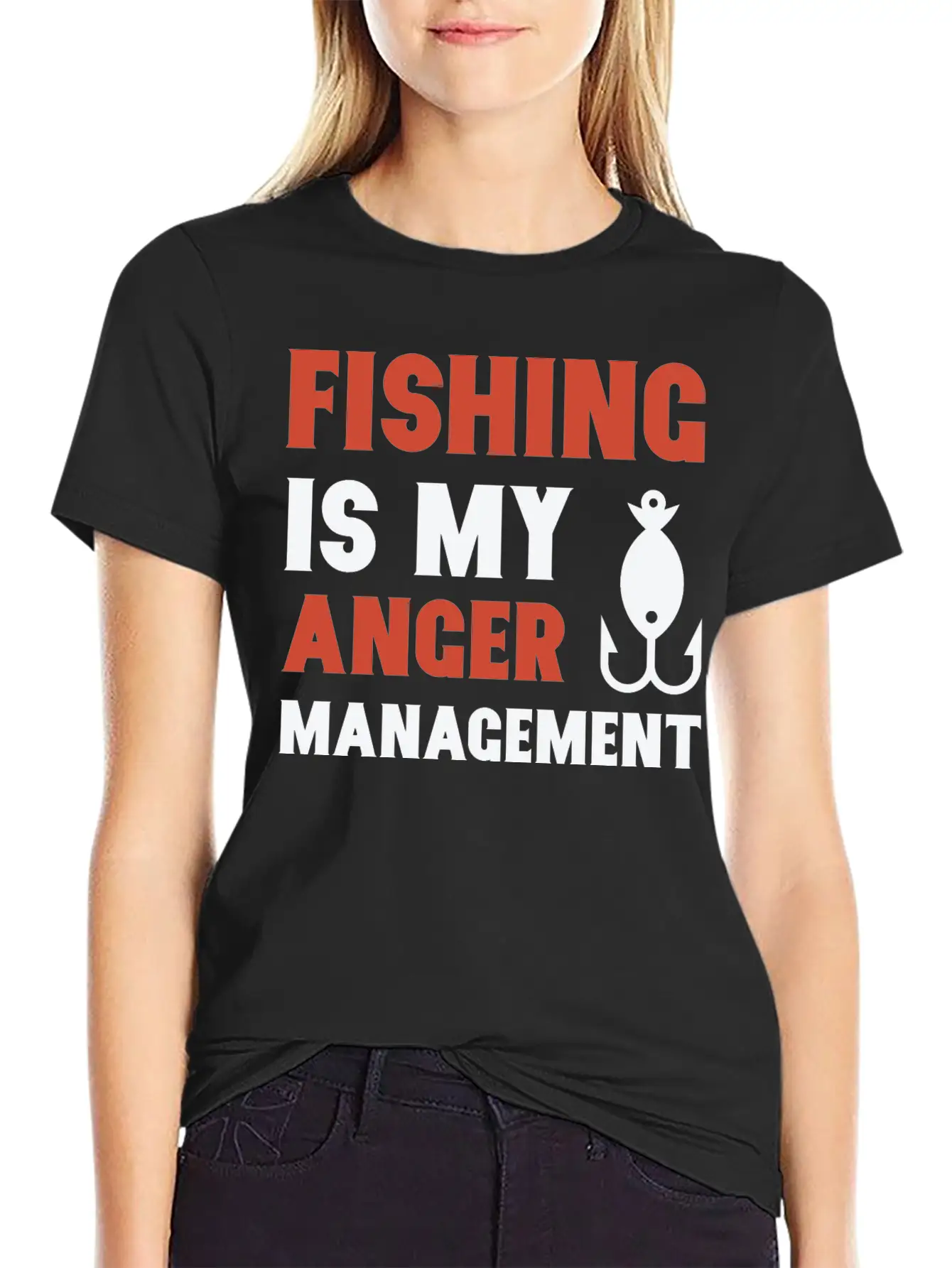 Fishing Is My Anger Management Essential Unisex Summer Tee – Soft Cotton Casual Fit