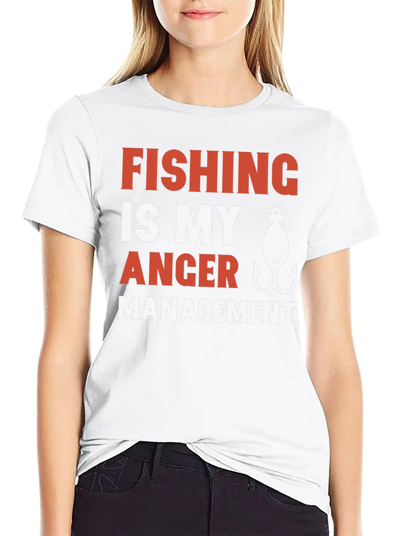 Fishing Is My Anger Management Essential Unisex Summer Tee – Soft Cotton Casual Fit