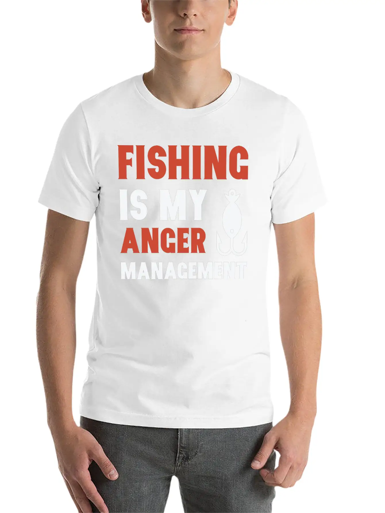 Fishing Is My Anger Management Essential Unisex Summer Tee – Soft Cotton Casual Fit
