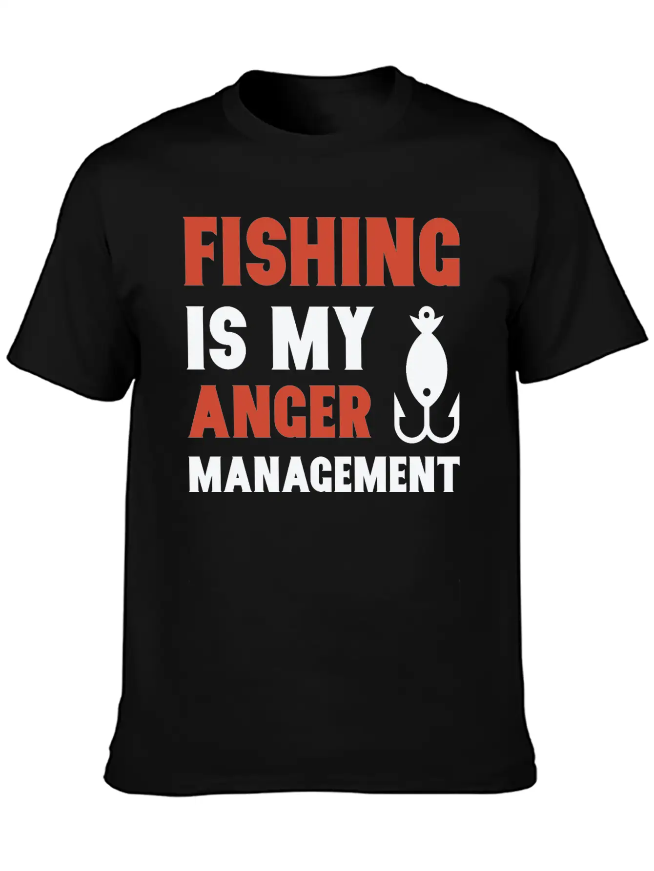 Fishing Is My Anger Management Essential Unisex Summer Tee – Soft Cotton Casual Fit