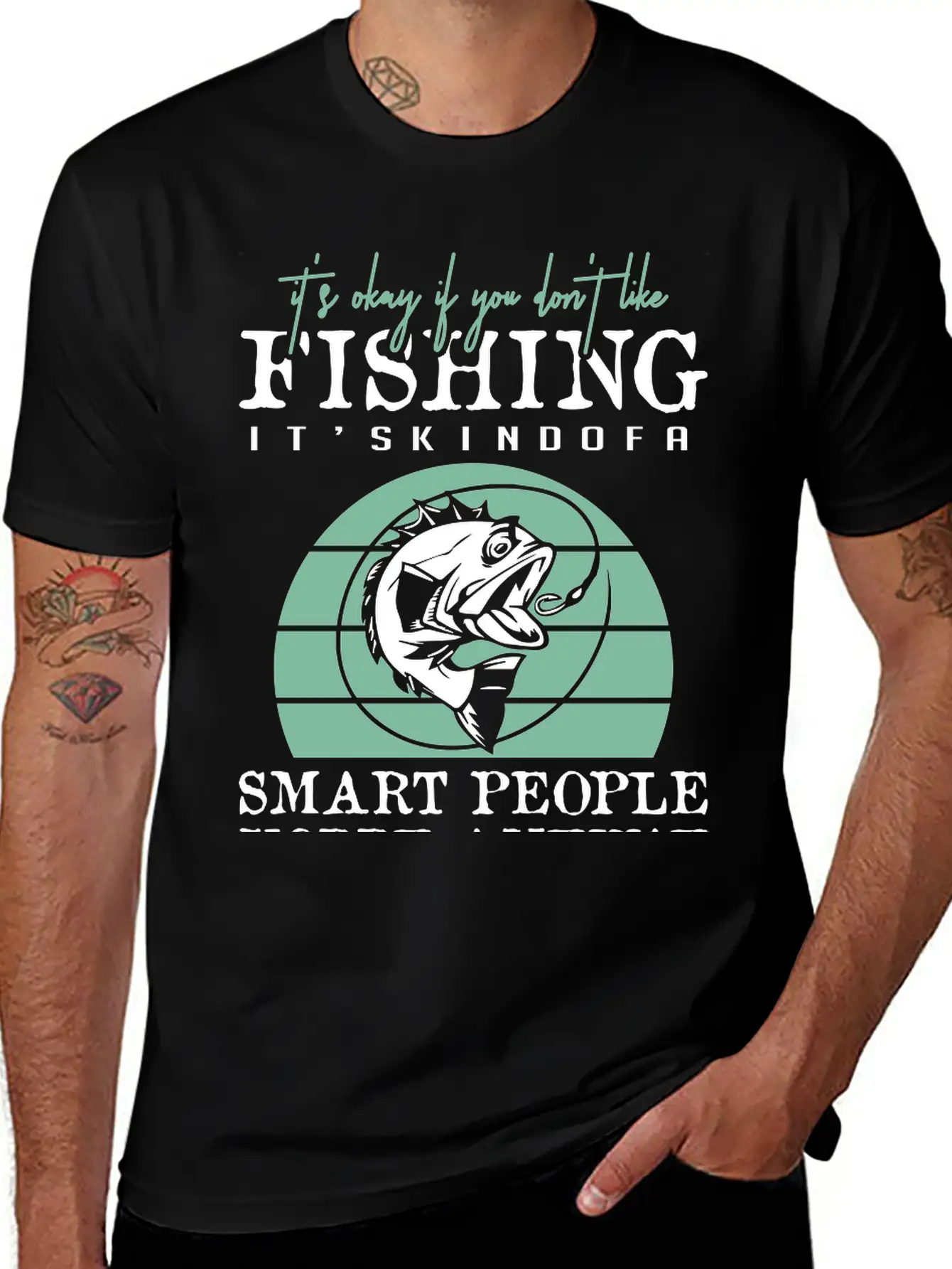 Fishing It's Kind Of A Smart People Unisex Short Sleeve Soft Cotton T-Shirt – Casual Everyday Wear