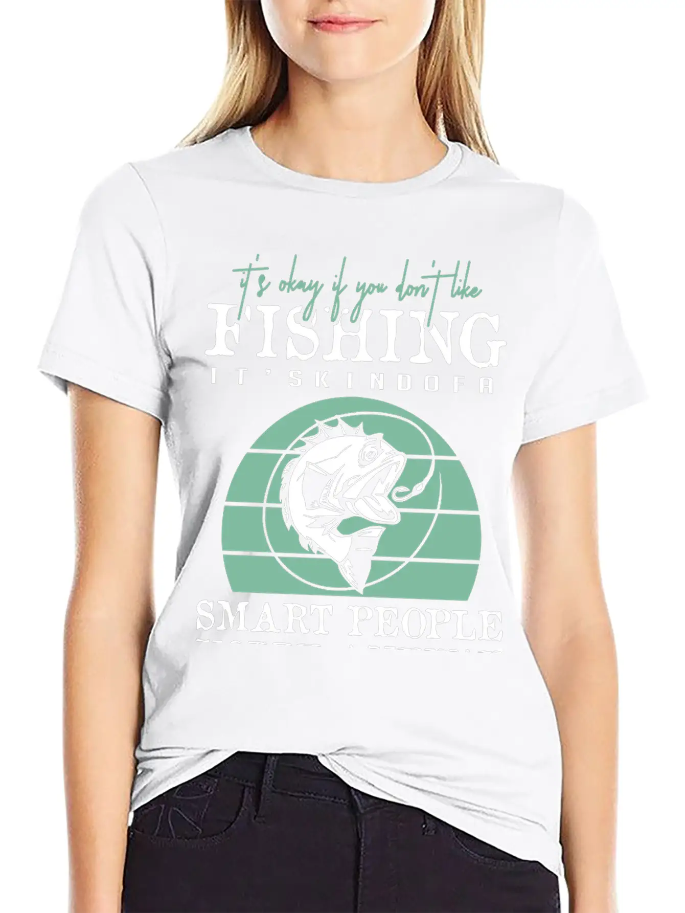 Fishing It's Kind Of A Smart People Unisex Short Sleeve Soft Cotton T-Shirt – Casual Everyday Wear