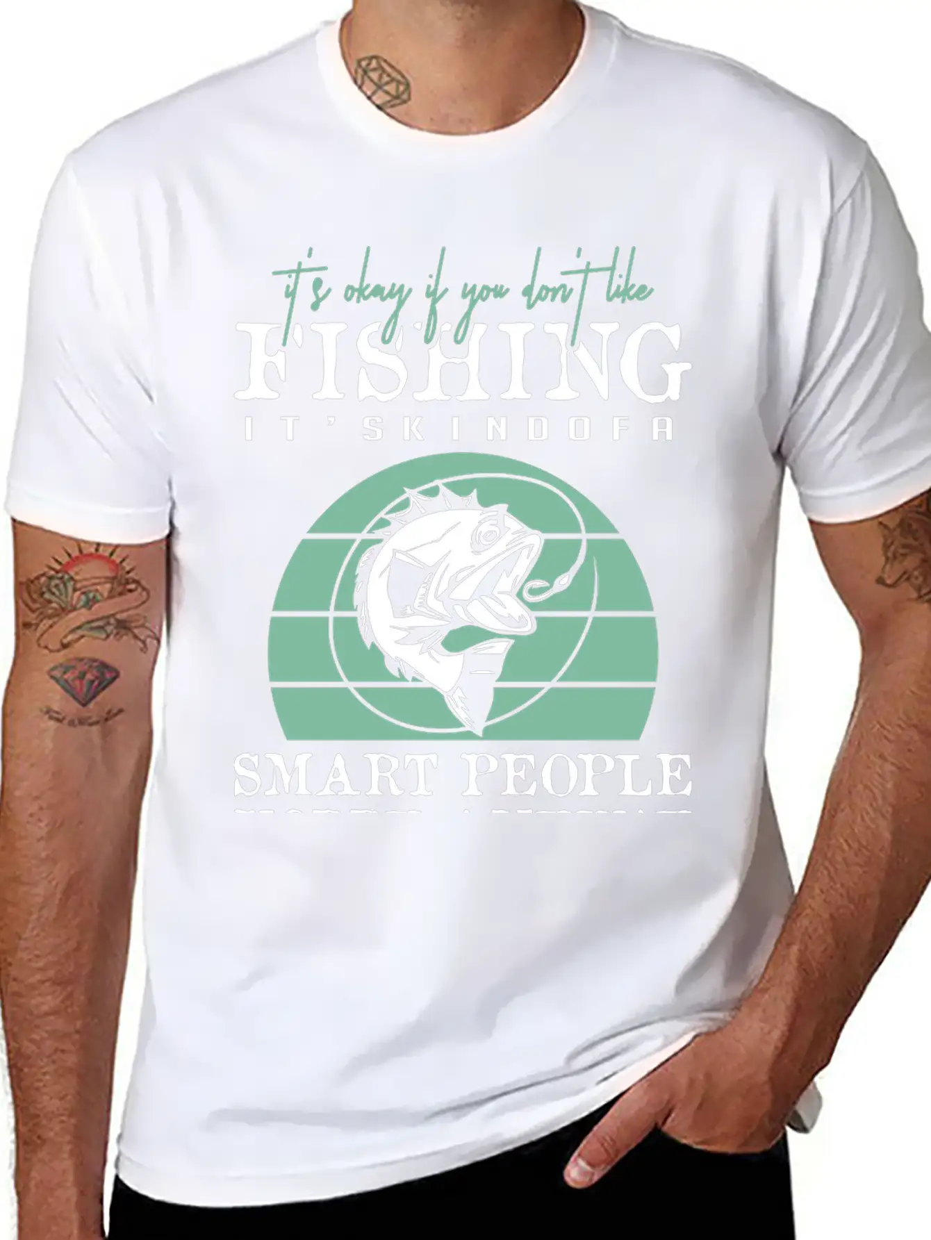 Fishing It's Kind Of A Smart People Unisex Short Sleeve Soft Cotton T-Shirt – Casual Everyday Wear