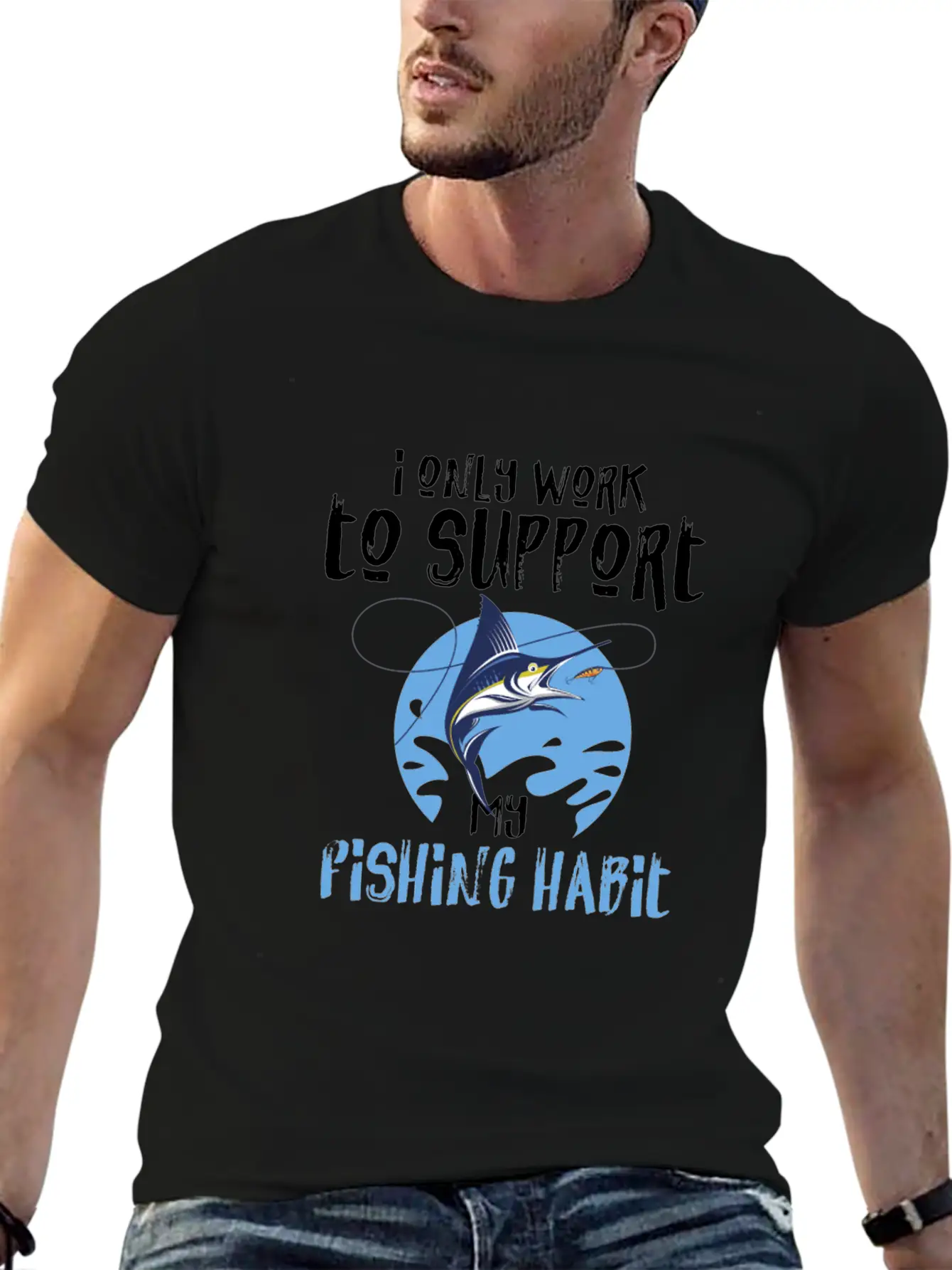 Fishing My Fishing Habit Basic Graphic T-Shirt – Daily Comfort In Soft Cotton