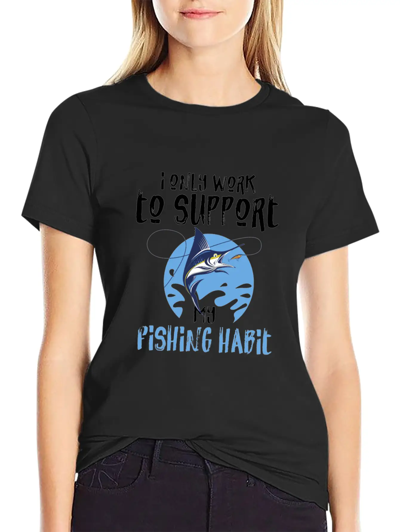 Fishing My Fishing Habit Basic Graphic T-Shirt – Daily Comfort In Soft Cotton