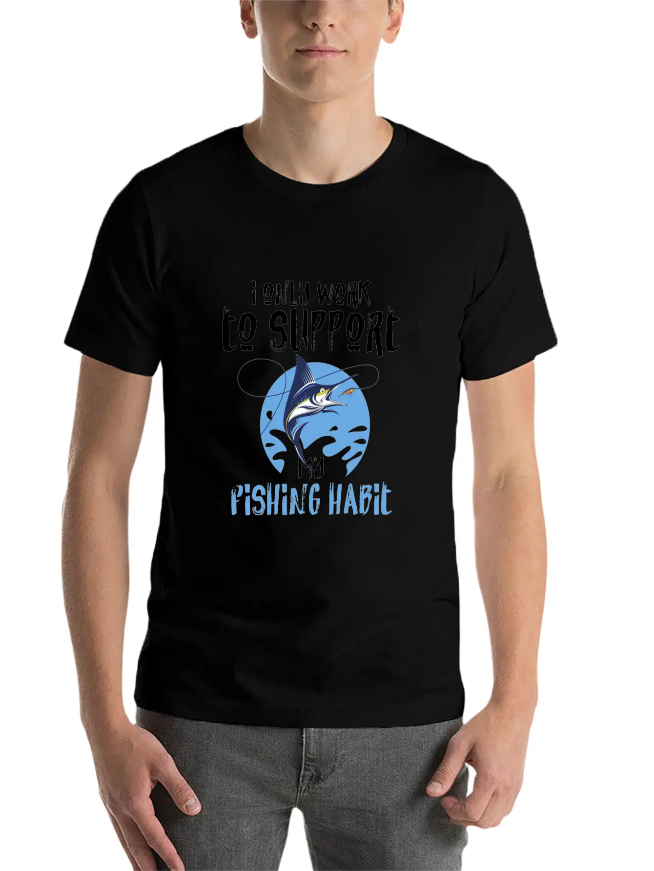 Fishing My Fishing Habit Basic Graphic T-Shirt – Daily Comfort In Soft Cotton