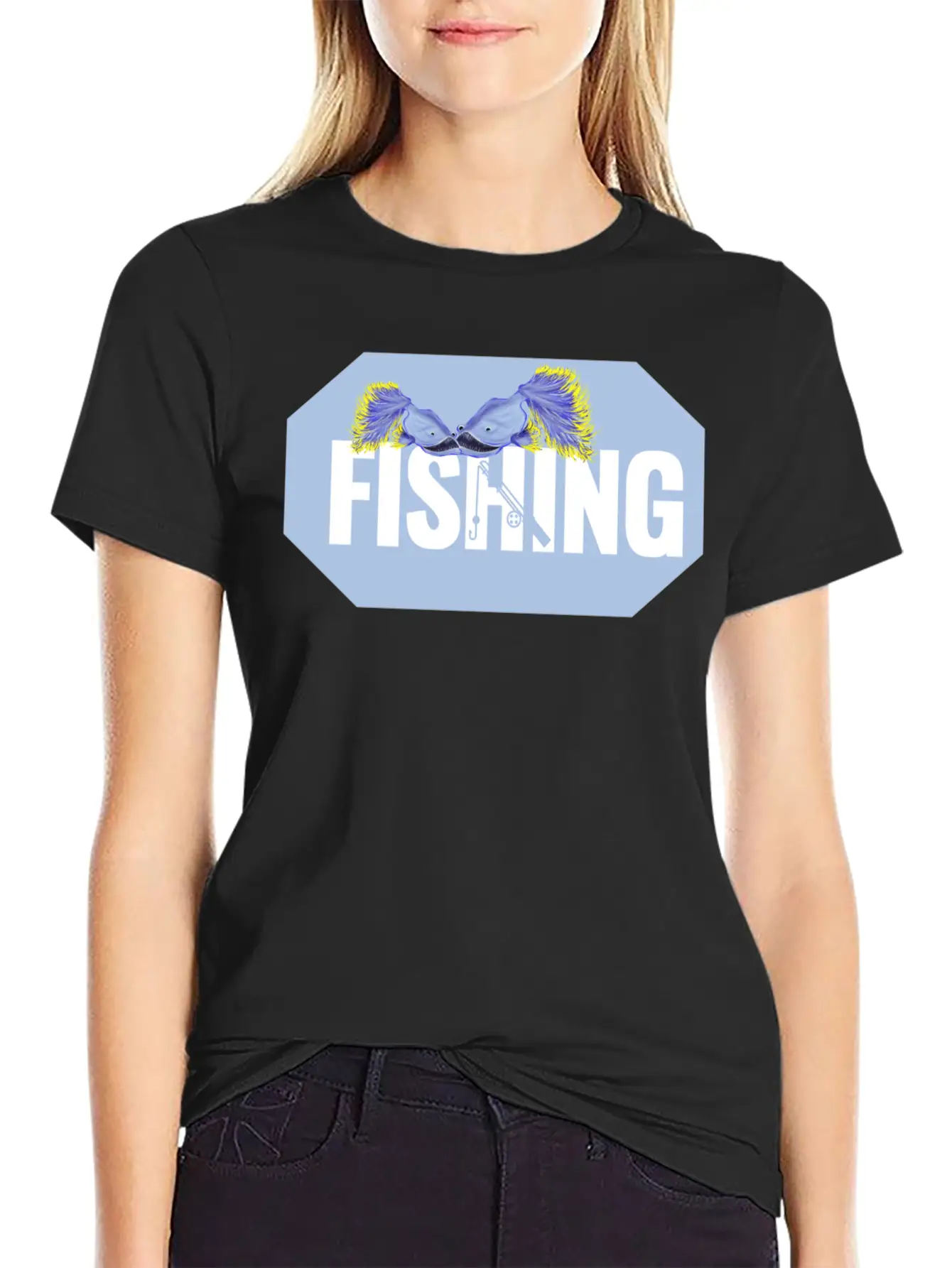 Fishing Thick Lettering Stylish Everyday T-Shirt – Unisex Basic Cotton Tee