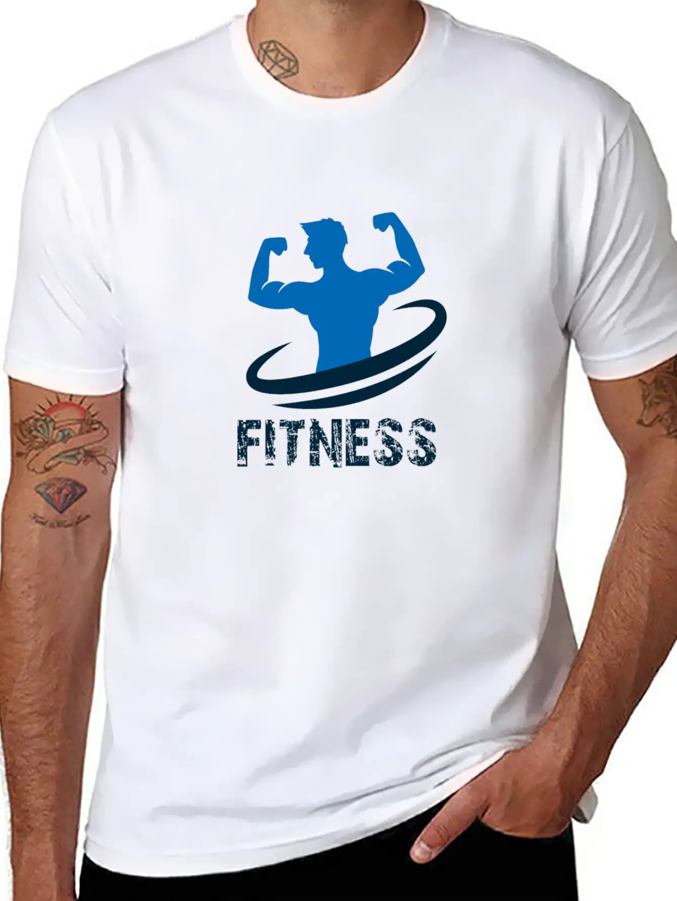 Fitness Design Basic Graphic T-Shirt – Daily Comfort In Soft Cotton
