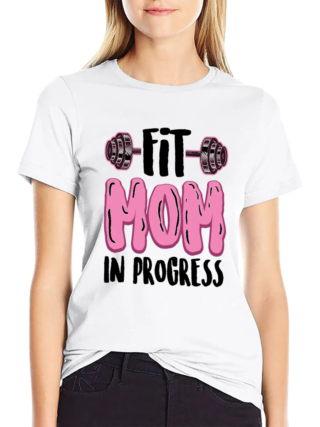 Fitness Mom In Progress Comfortable Minimalist Graphic Tee – Summer Style Essential