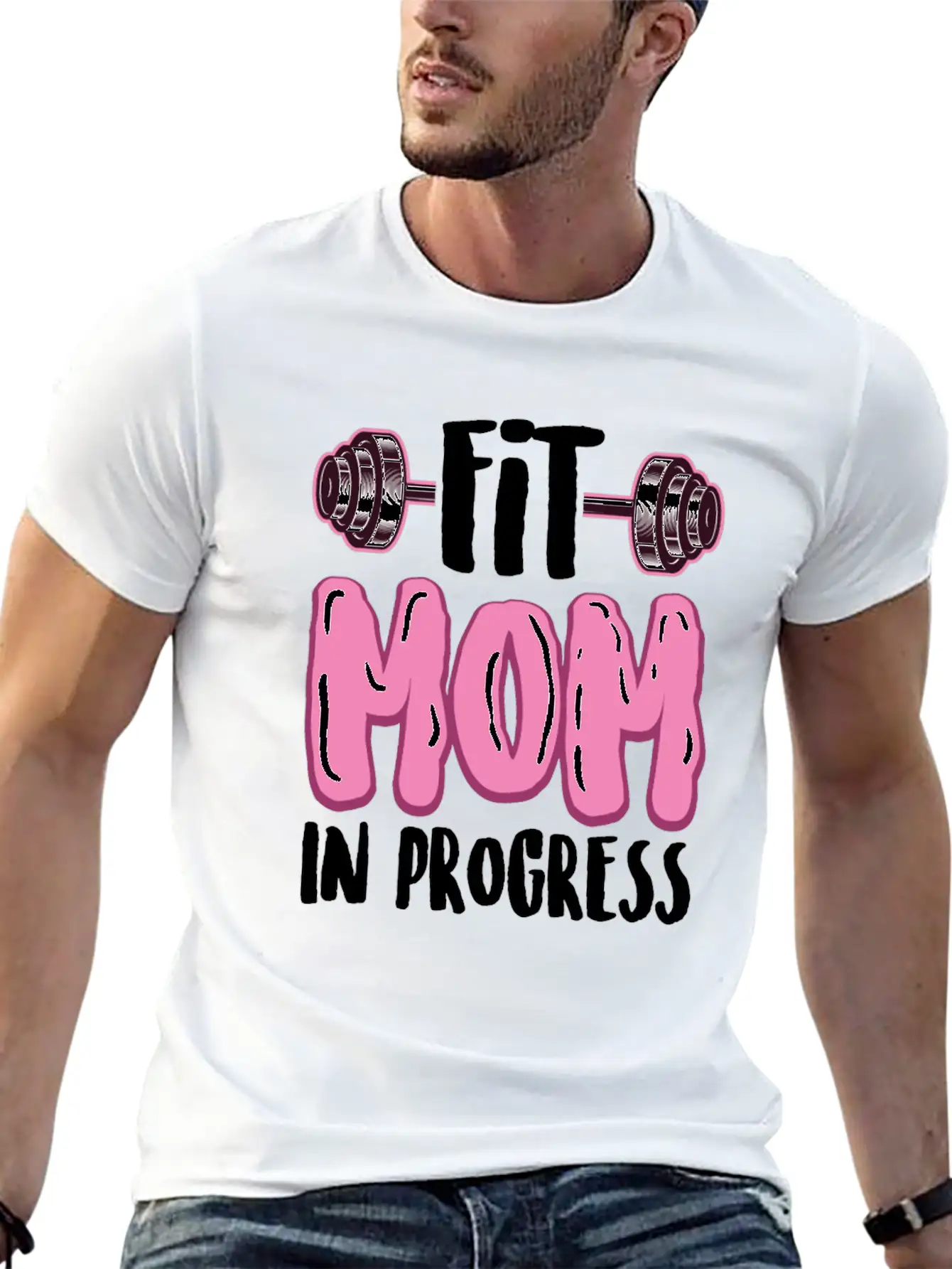 Fitness Mom In Progress Comfortable Minimalist Graphic Tee – Summer Style Essential