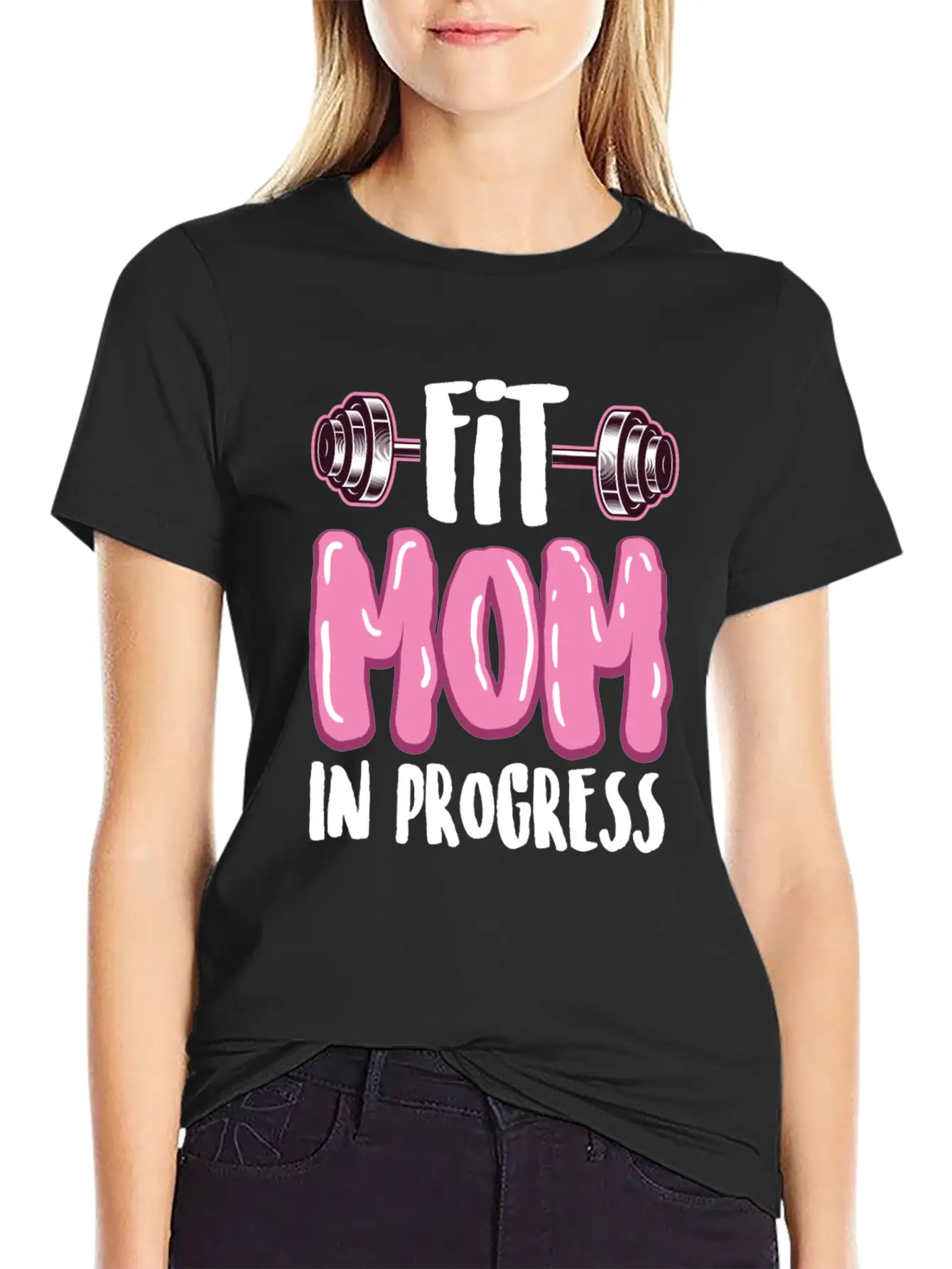 Fitness Mom In Progress Comfortable Minimalist Graphic Tee – Summer Style Essential