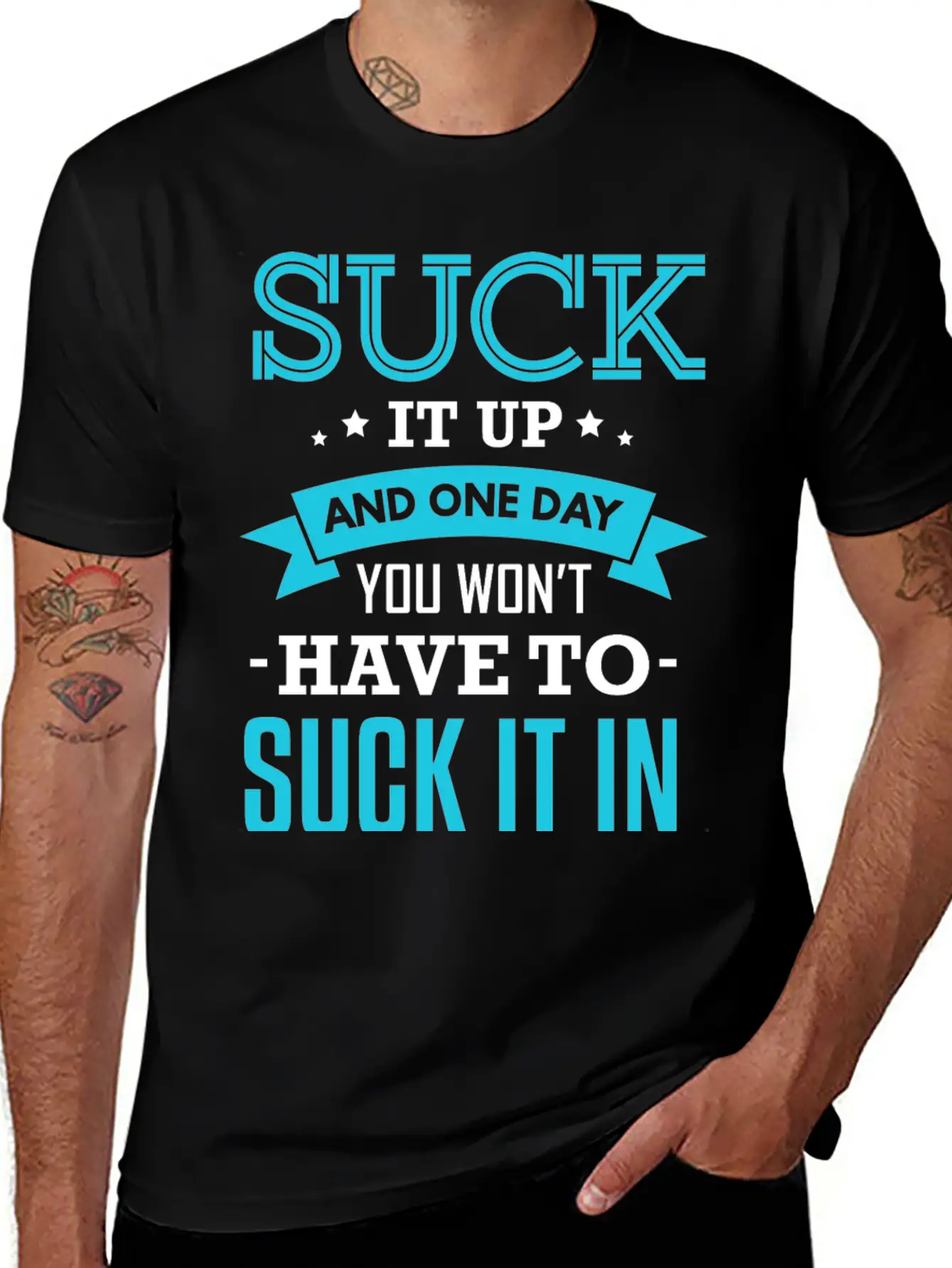 Fitness Suck It Up Stylish Everyday T-Shirt – Unisex Basic Cotton Tee