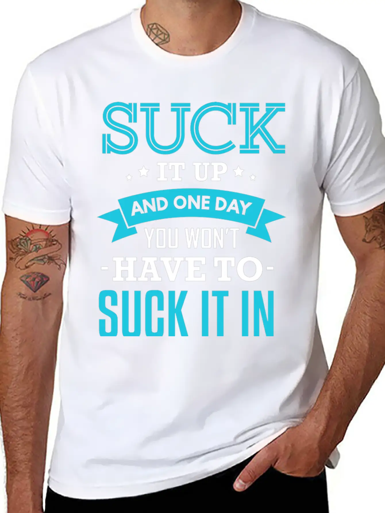 Fitness Suck It Up Stylish Everyday T-Shirt – Unisex Basic Cotton Tee