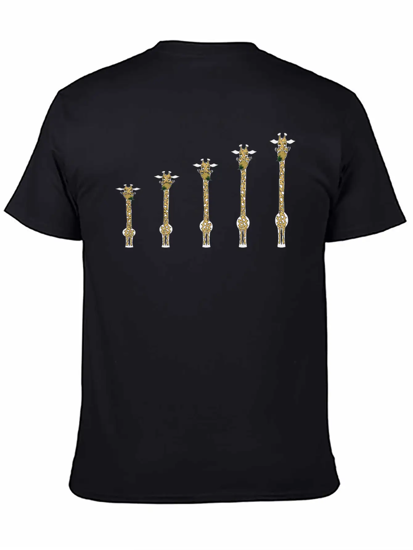 Five Growing Giraffes Unisex Short Sleeve Soft Cotton T-Shirt – Casual Everyday Wear