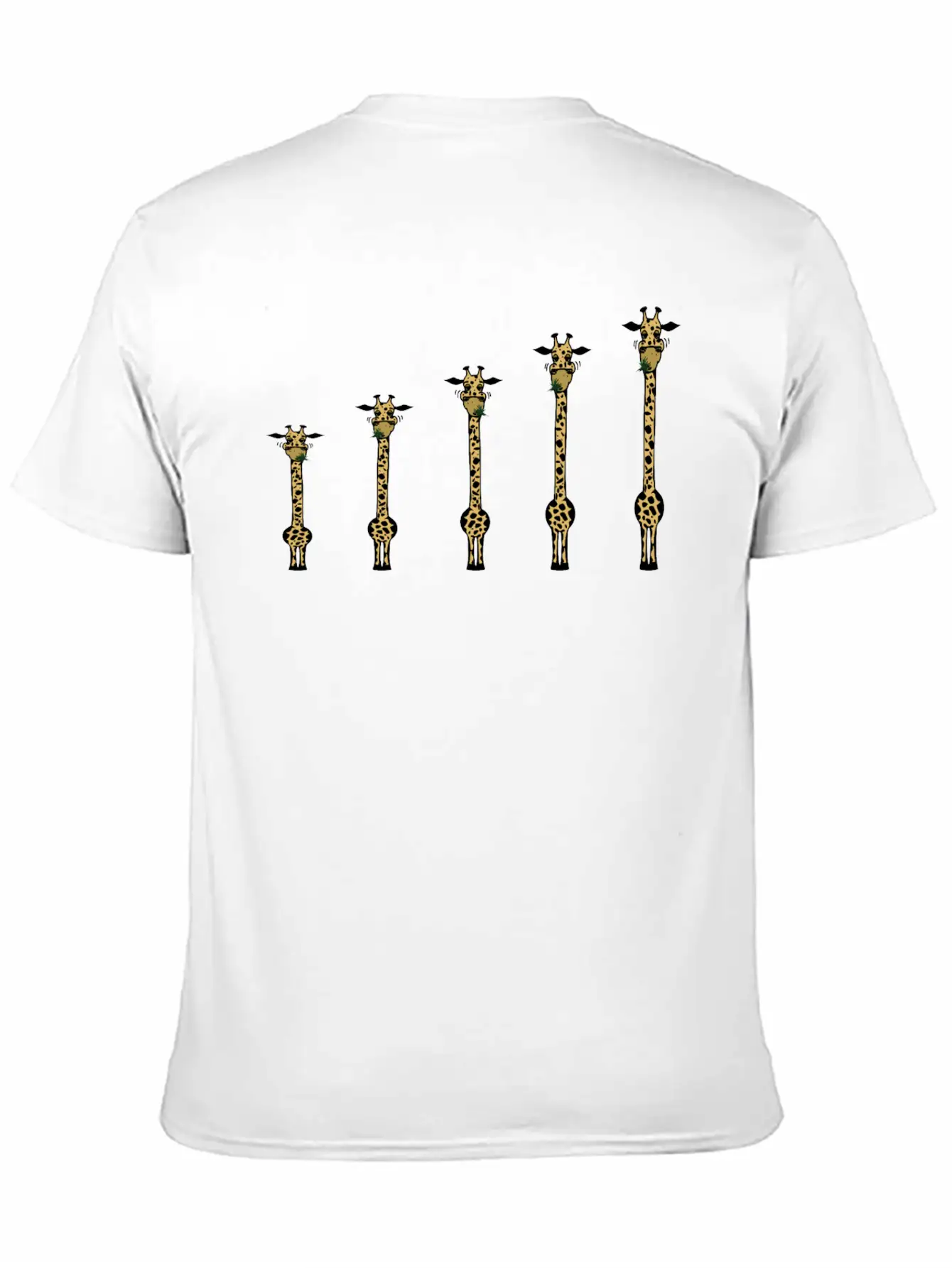 Five Growing Giraffes Unisex Short Sleeve Soft Cotton T-Shirt – Casual Everyday Wear