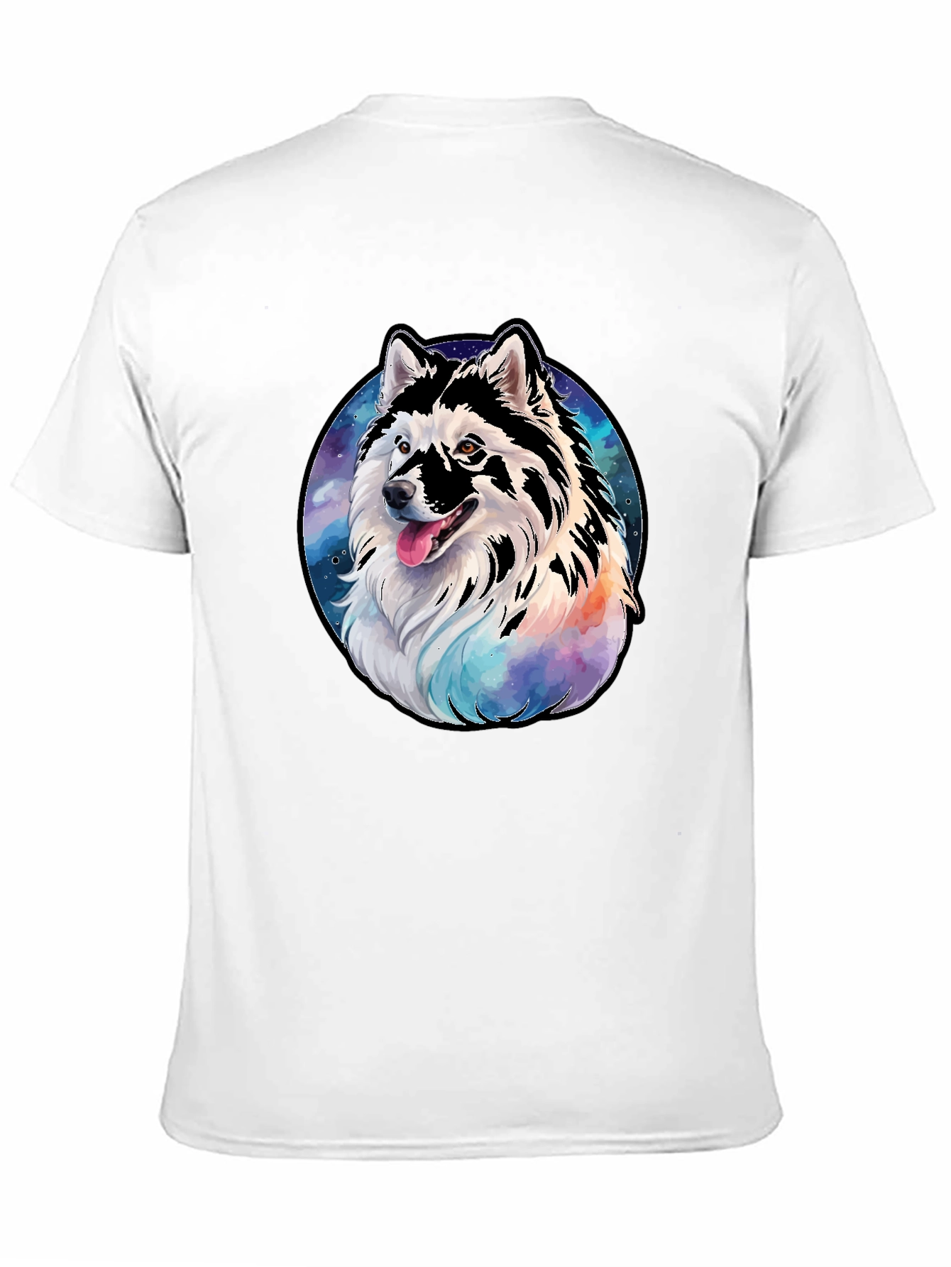 Husky Dog Galaxy T-Shirt - Mens Black Tee