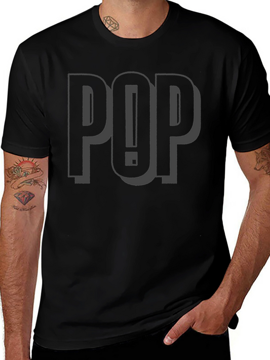 Stylish POP! Graphic Tee - Black Cotton Comfort