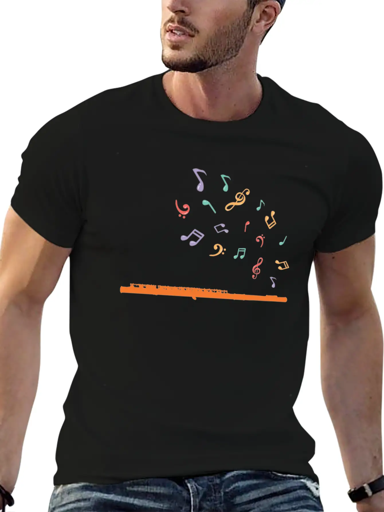 Flöte Classical Music Gift Essential Unisex Summer Tee – Soft Cotton Casual Fit