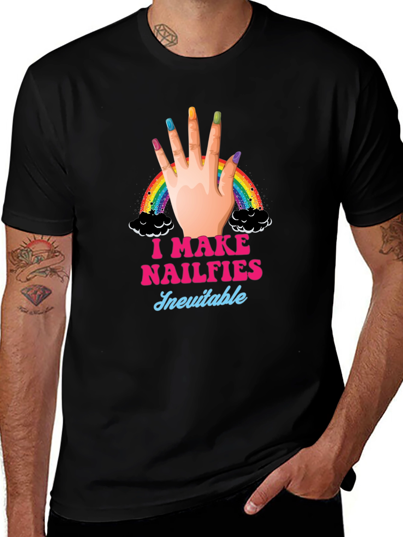 I Make Nailfies Inevitable Black T-Shirt
