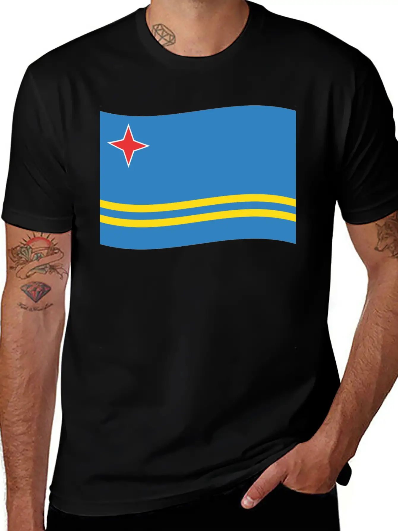 Flag Aruba Basic Graphic T-Shirt – Daily Comfort In Soft Cotton