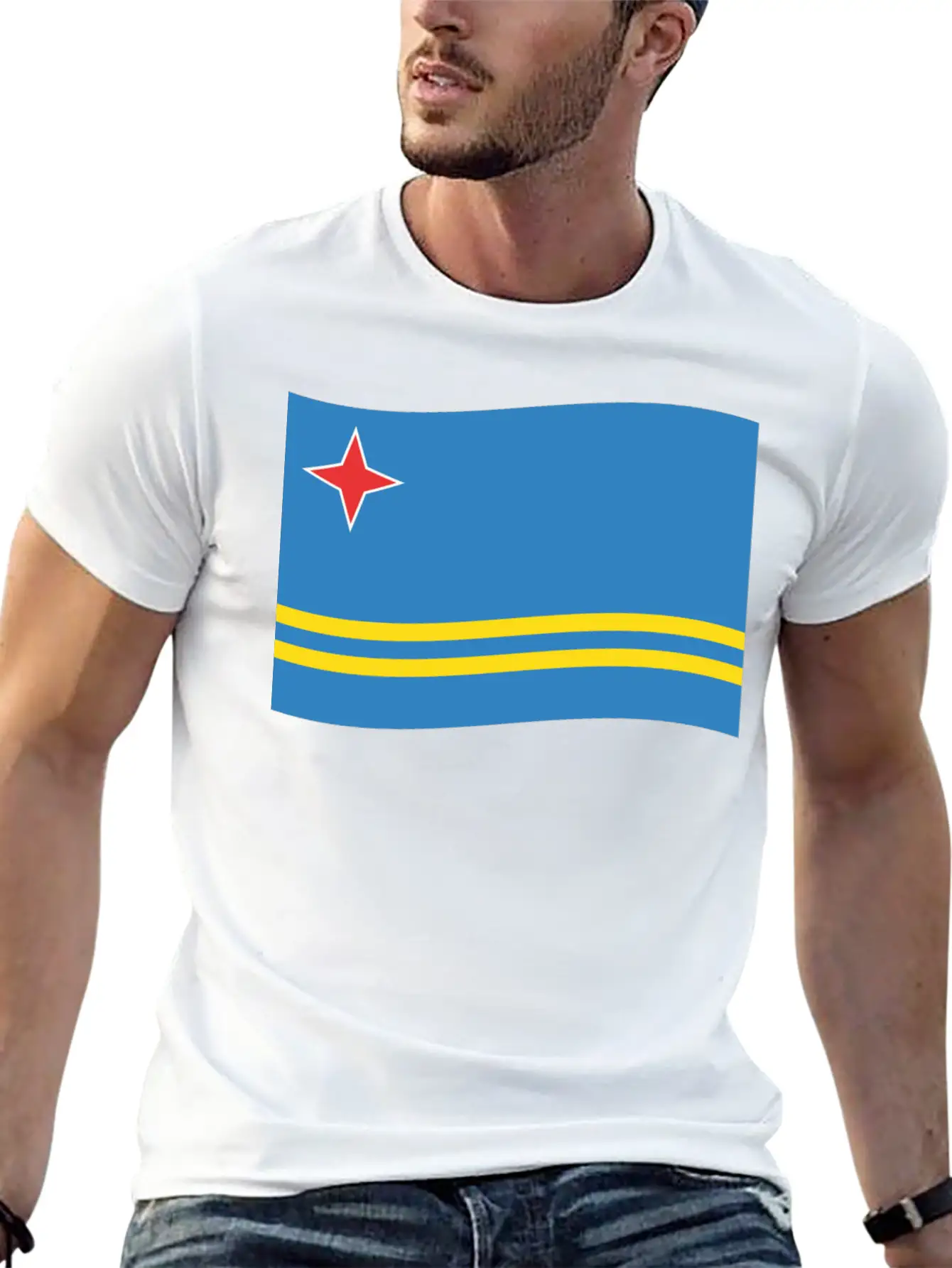 Flag Aruba Basic Graphic T-Shirt – Daily Comfort In Soft Cotton
