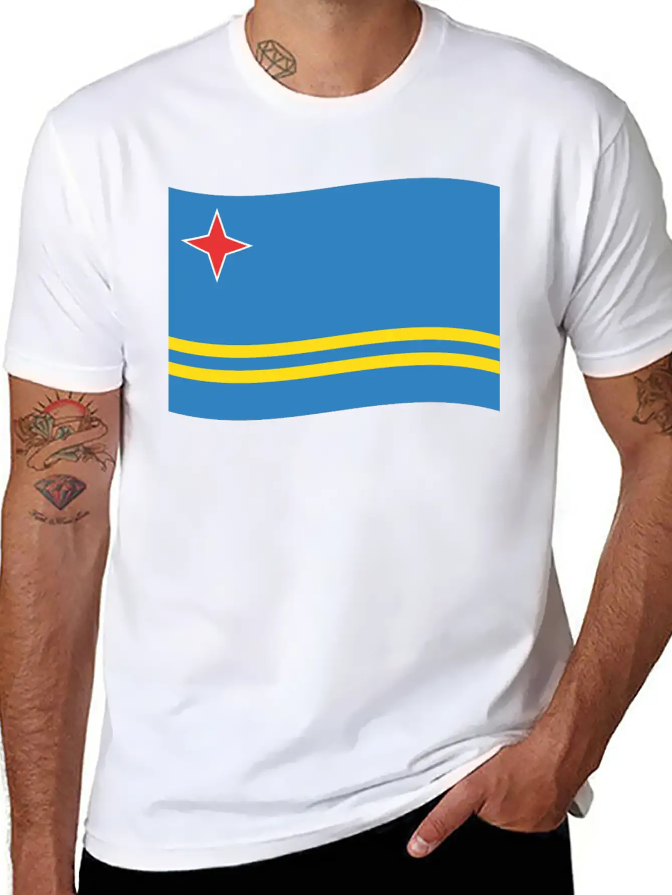 Flag Aruba Basic Graphic T-Shirt – Daily Comfort In Soft Cotton