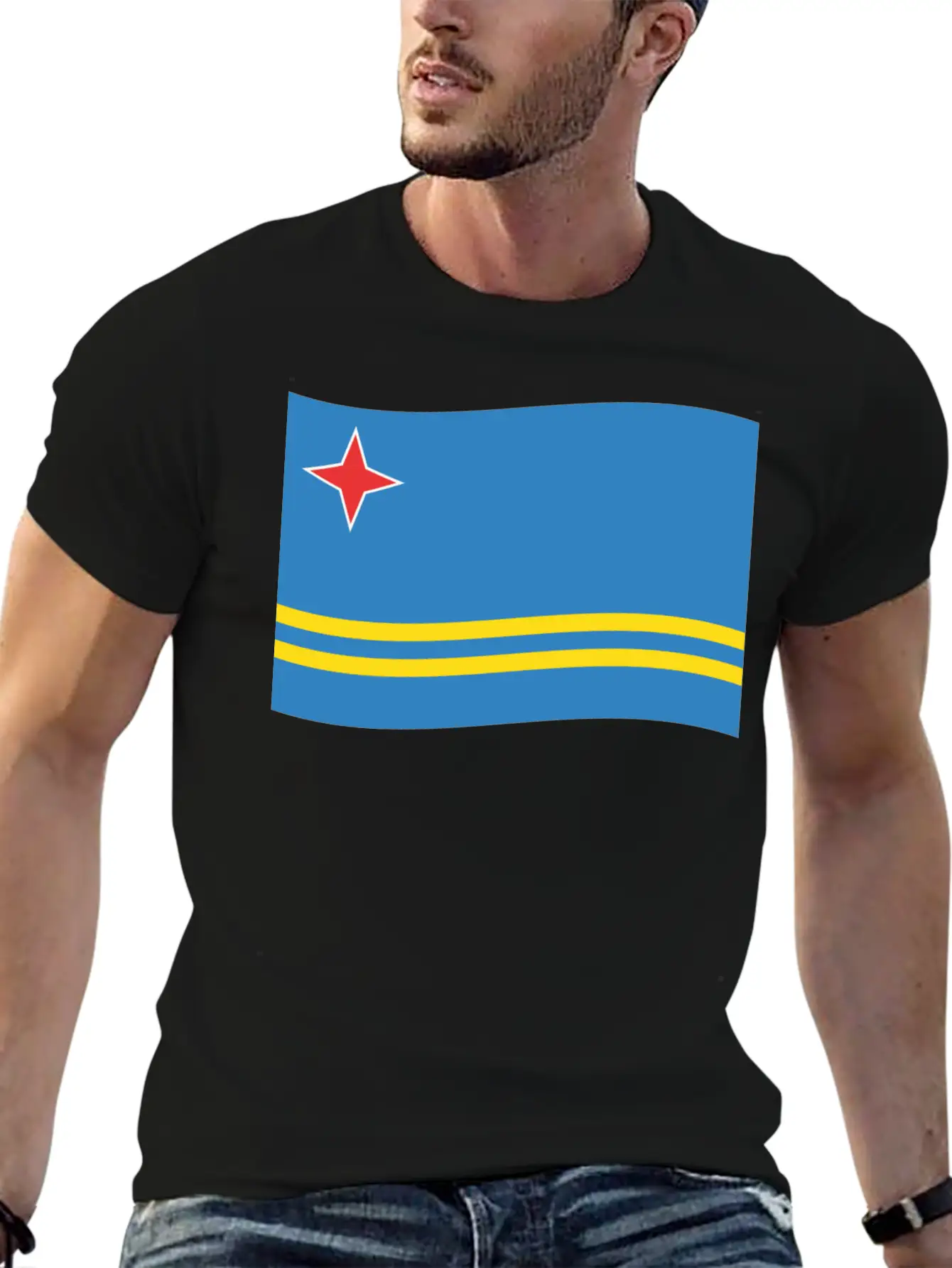 Flag Aruba Basic Graphic T-Shirt – Daily Comfort In Soft Cotton