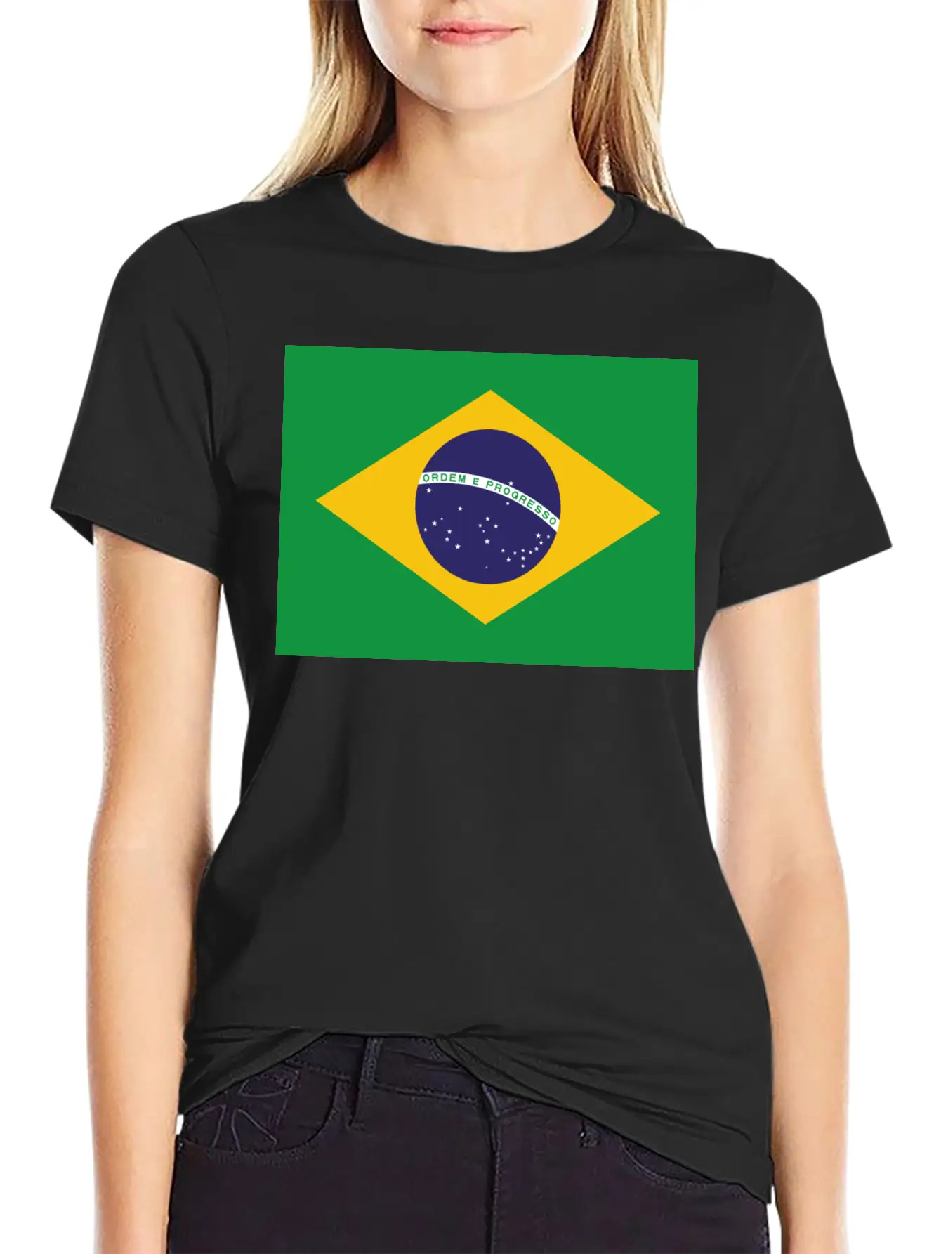 Flag Brazil Stylish Everyday T-Shirt – Unisex Basic Cotton Tee