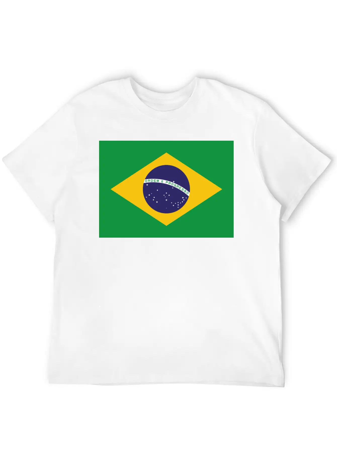 Flag Brazil Stylish Everyday T-Shirt – Unisex Basic Cotton Tee