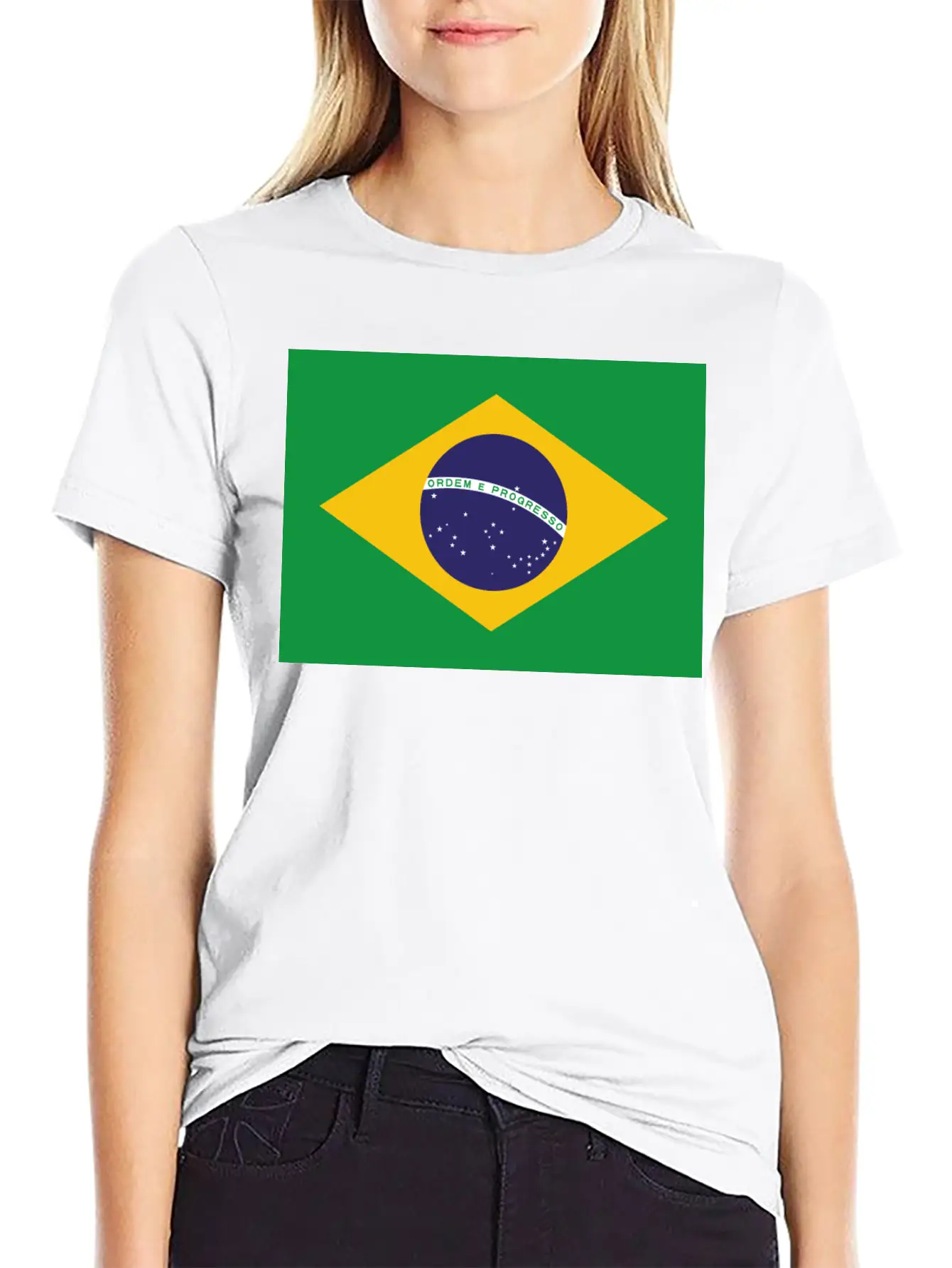 Flag Brazil Stylish Everyday T-Shirt – Unisex Basic Cotton Tee