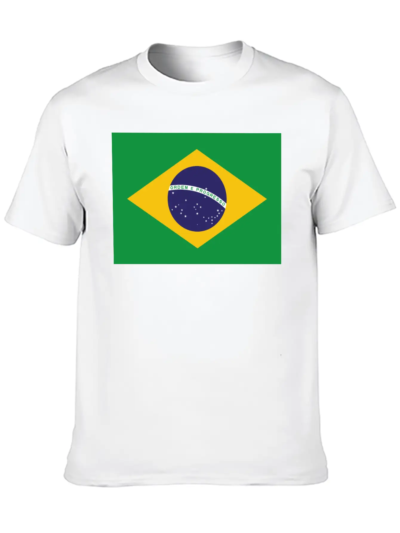 Flag Brazil Stylish Everyday T-Shirt – Unisex Basic Cotton Tee