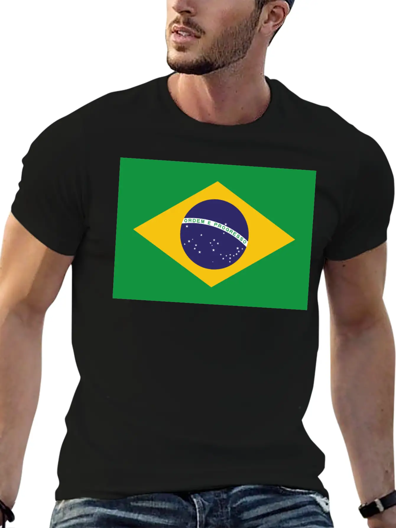 Flag Brazil Stylish Everyday T-Shirt – Unisex Basic Cotton Tee