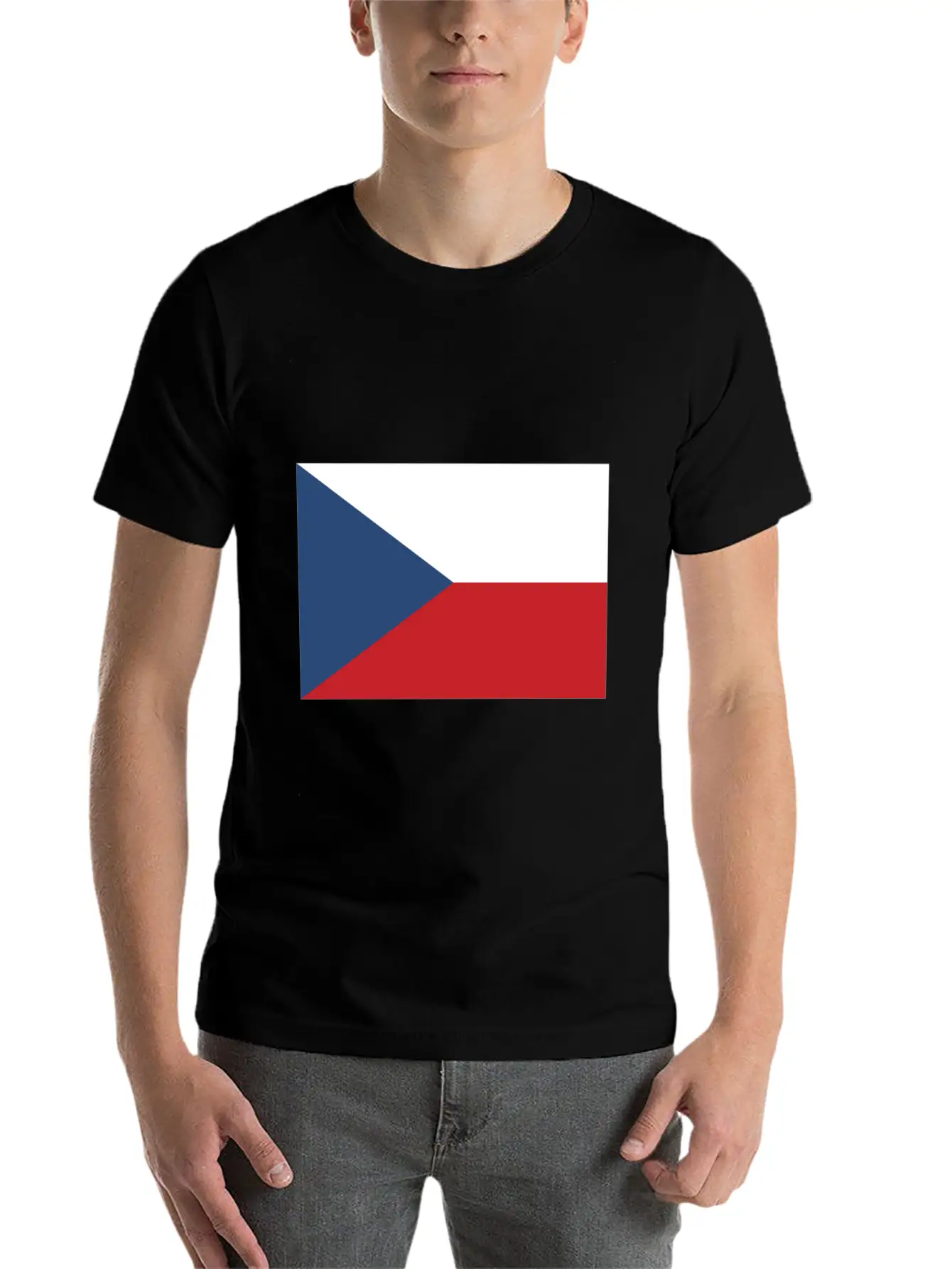 Flag Of Czechia, Flag Czechia, Czechia Flag Essential Unisex Summer Tee – Soft Cotton Casual Fit
