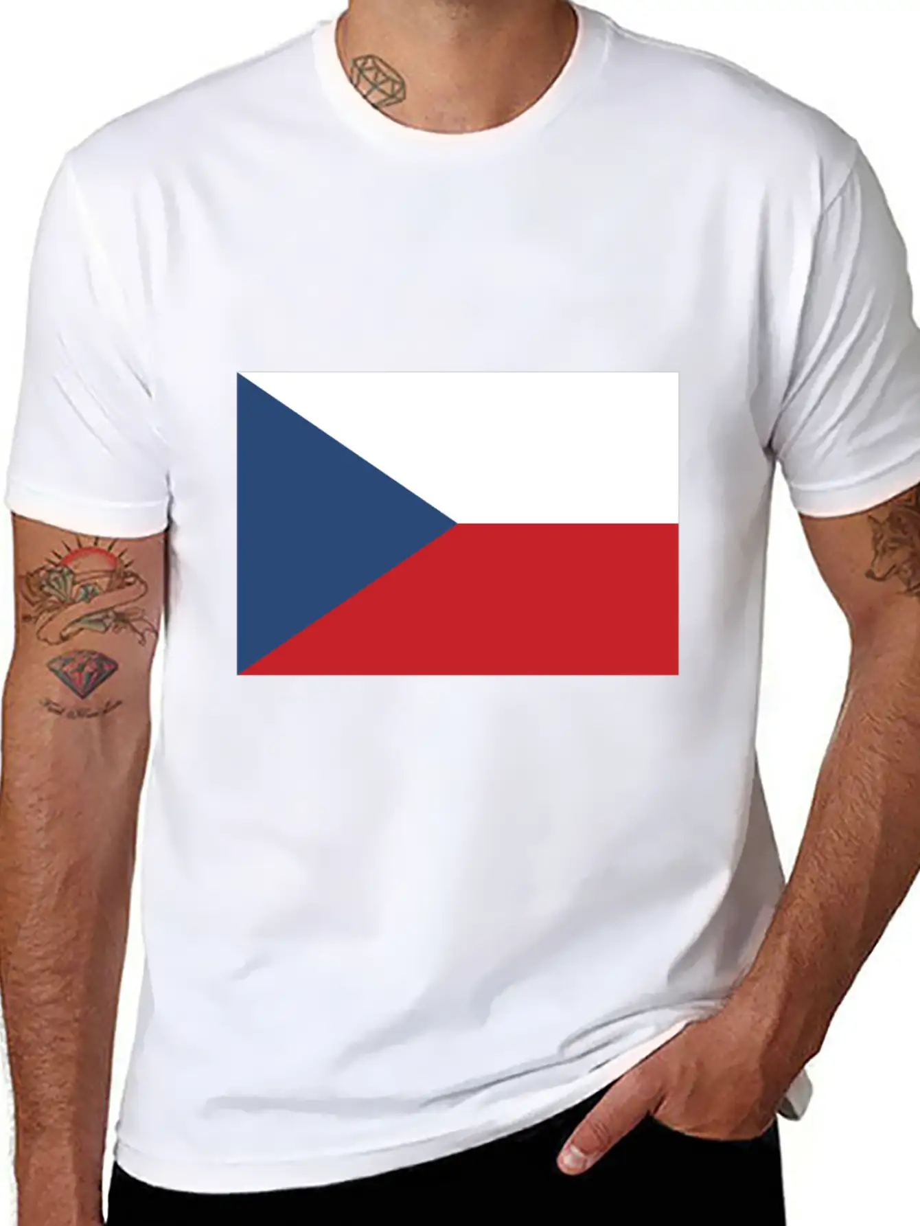 Flag Of Czechia, Flag Czechia, Czechia Flag Essential Unisex Summer Tee – Soft Cotton Casual Fit