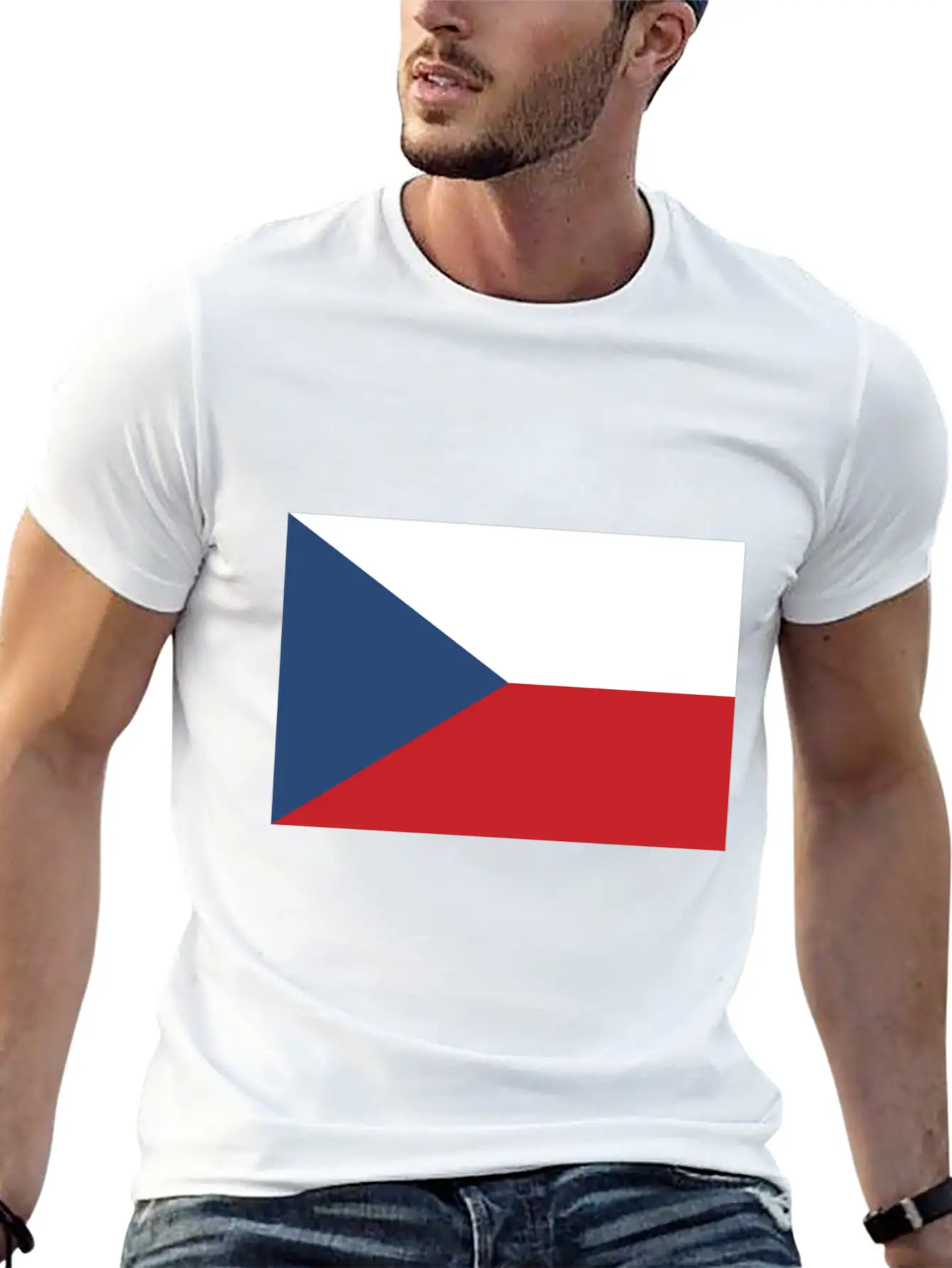 Flag Of Czechia, Flag Czechia, Czechia Flag Essential Unisex Summer Tee – Soft Cotton Casual Fit
