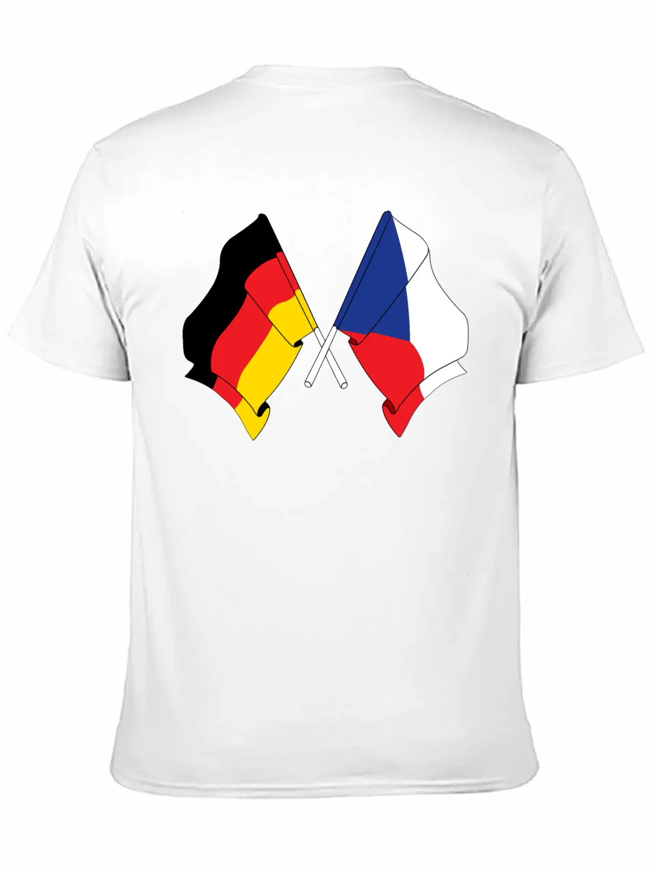 Flag Of Germany And Flag Of The Czech Republic Essential Unisex Summer Tee – Soft Cotton Casual Fit