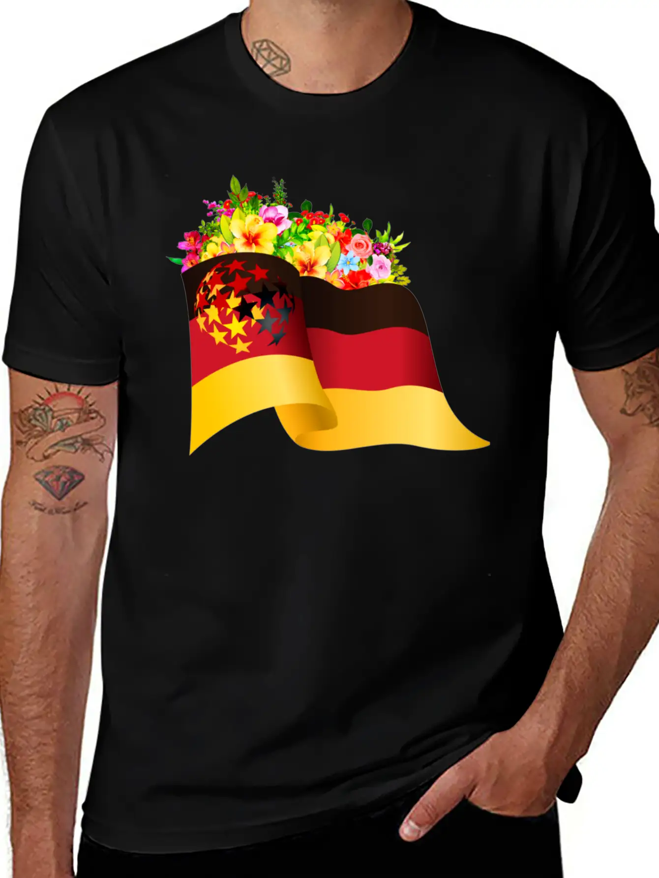 Flag Of Germany Unisex Short Sleeve Soft Cotton T-Shirt – Casual Everyday Wear
