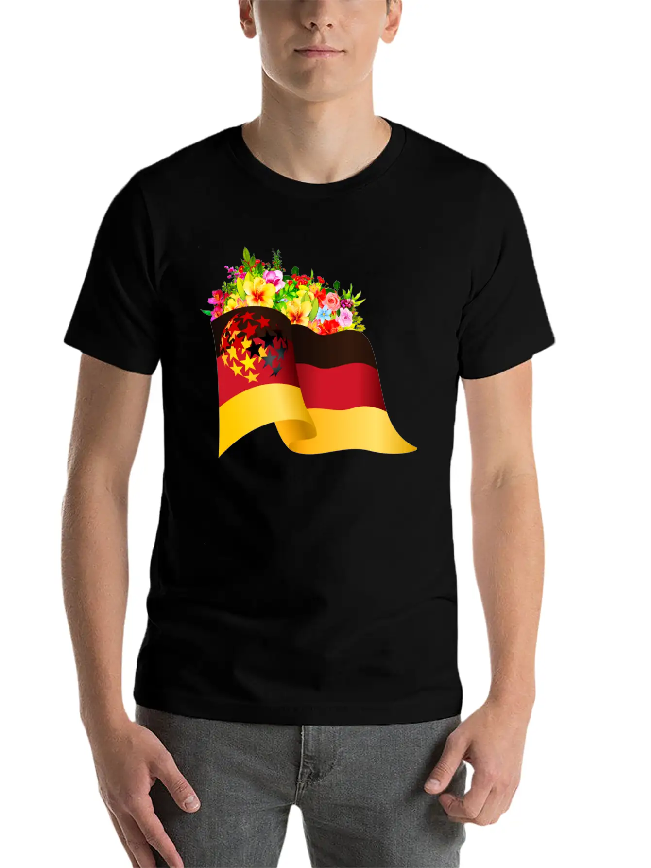 Flag Of Germany Unisex Short Sleeve Soft Cotton T-Shirt – Casual Everyday Wear