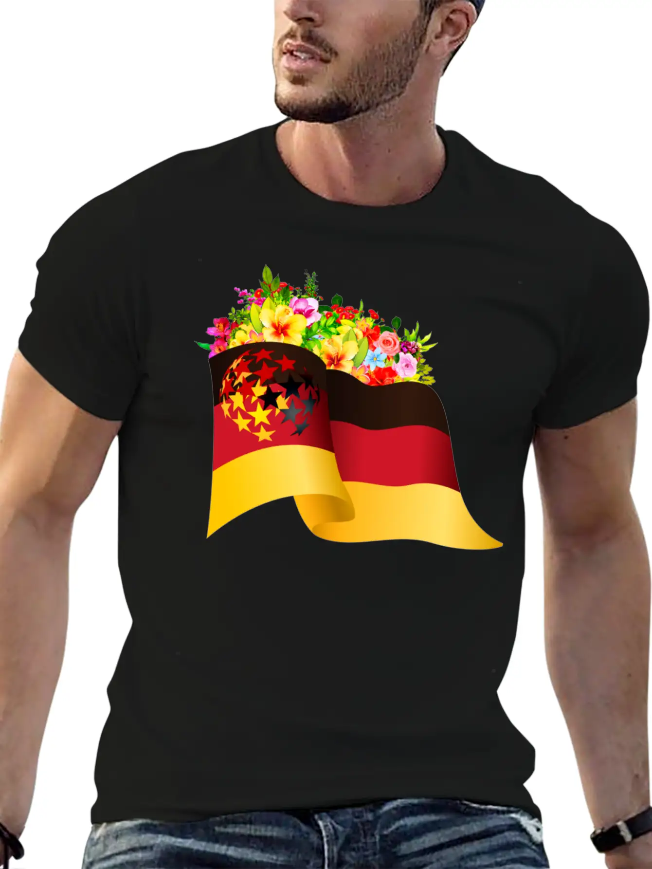 Flag Of Germany Unisex Short Sleeve Soft Cotton T-Shirt – Casual Everyday Wear