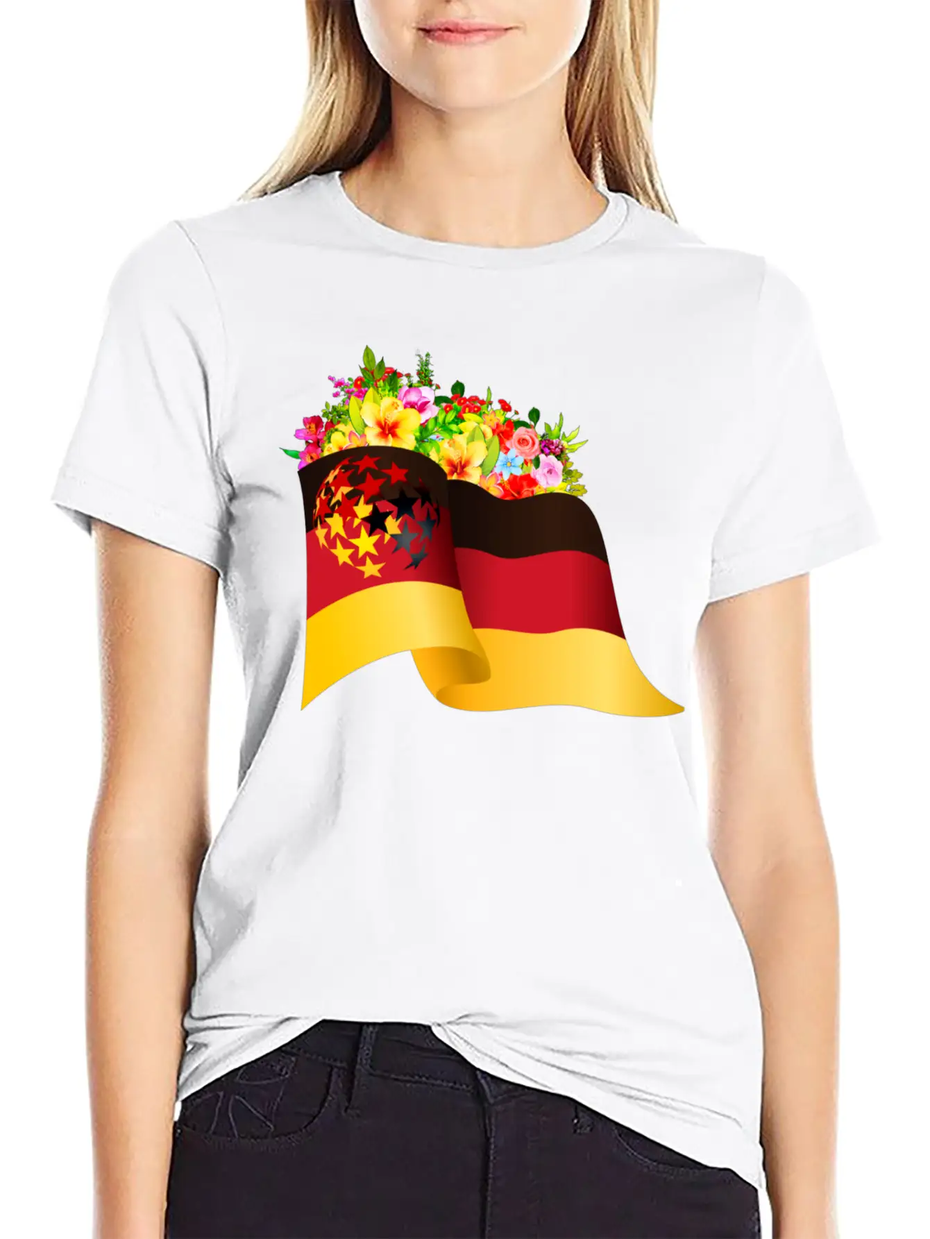 Flag Of Germany Unisex Short Sleeve Soft Cotton T-Shirt – Casual Everyday Wear
