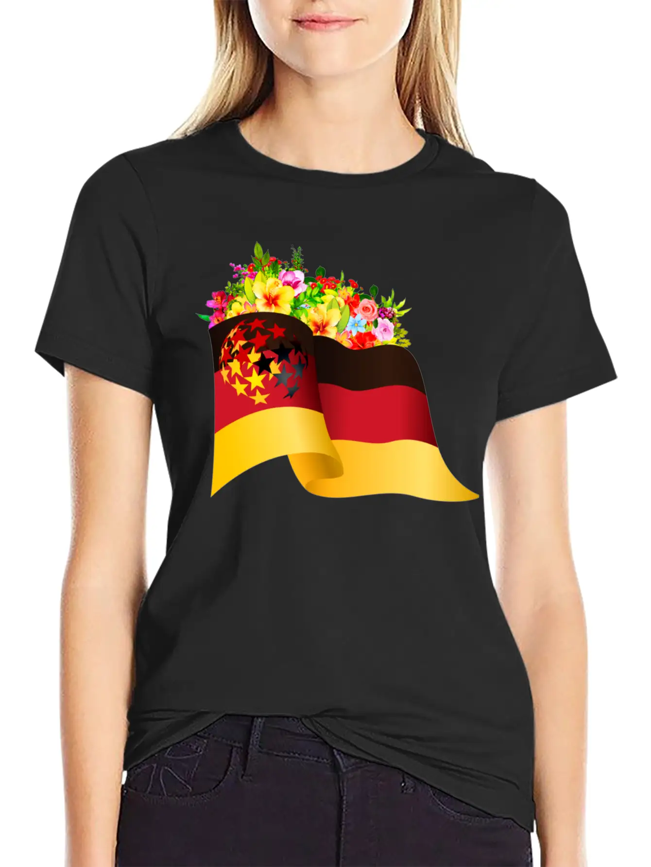 Flag Of Germany Unisex Short Sleeve Soft Cotton T-Shirt – Casual Everyday Wear