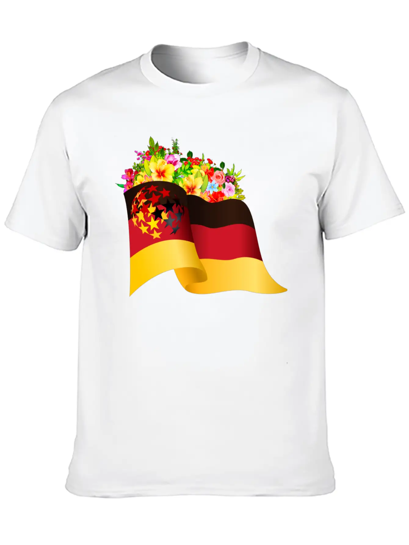 Flag Of Germany Unisex Short Sleeve Soft Cotton T-Shirt – Casual Everyday Wear