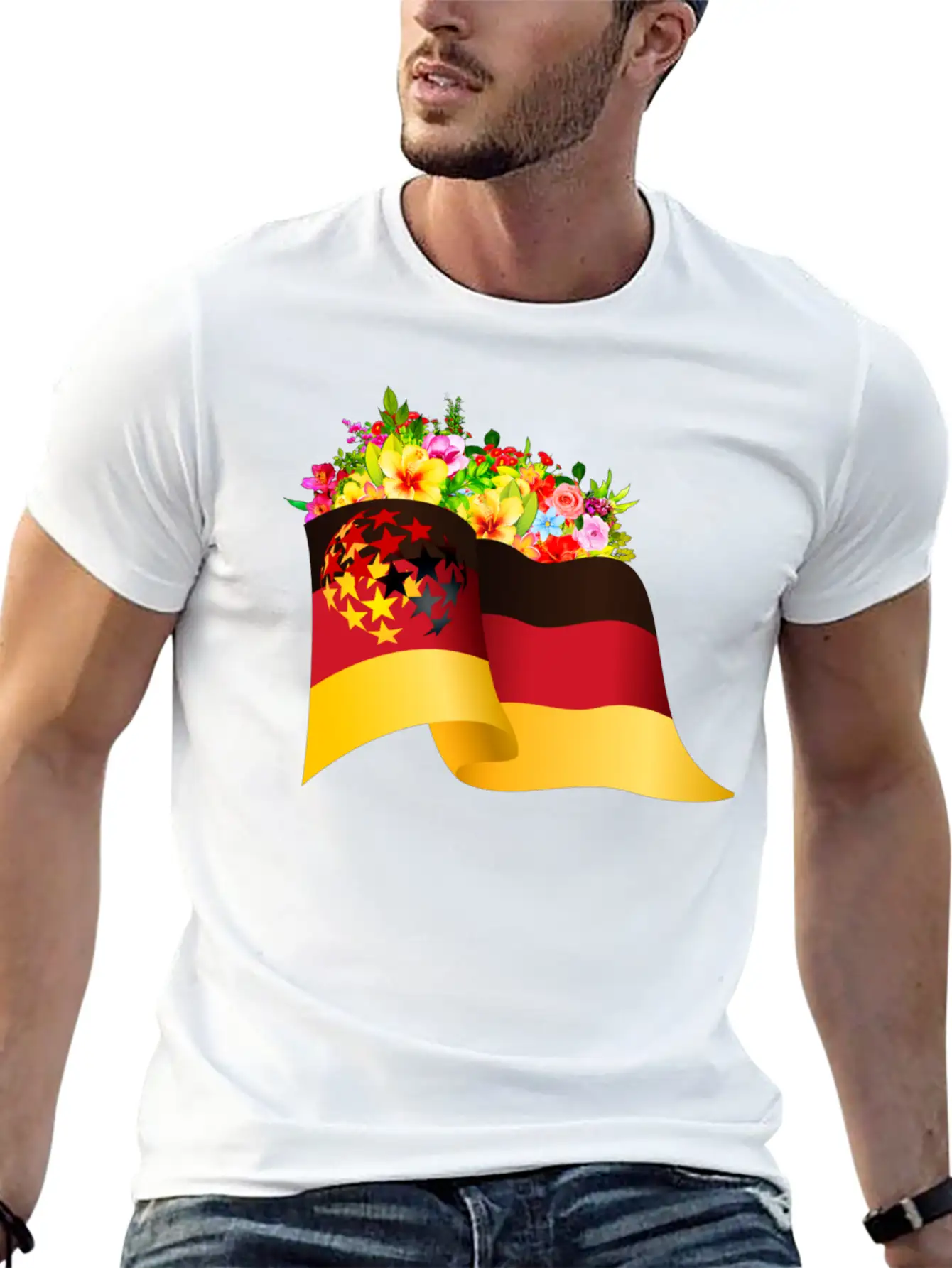 Flag Of Germany Unisex Short Sleeve Soft Cotton T-Shirt – Casual Everyday Wear