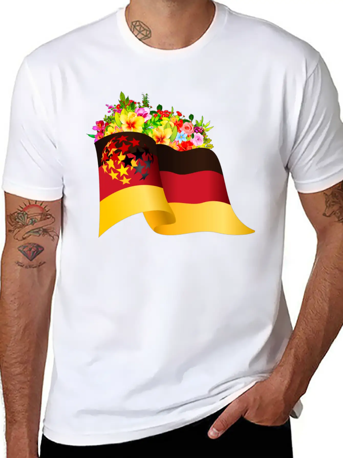 Flag Of Germany Unisex Short Sleeve Soft Cotton T-Shirt – Casual Everyday Wear