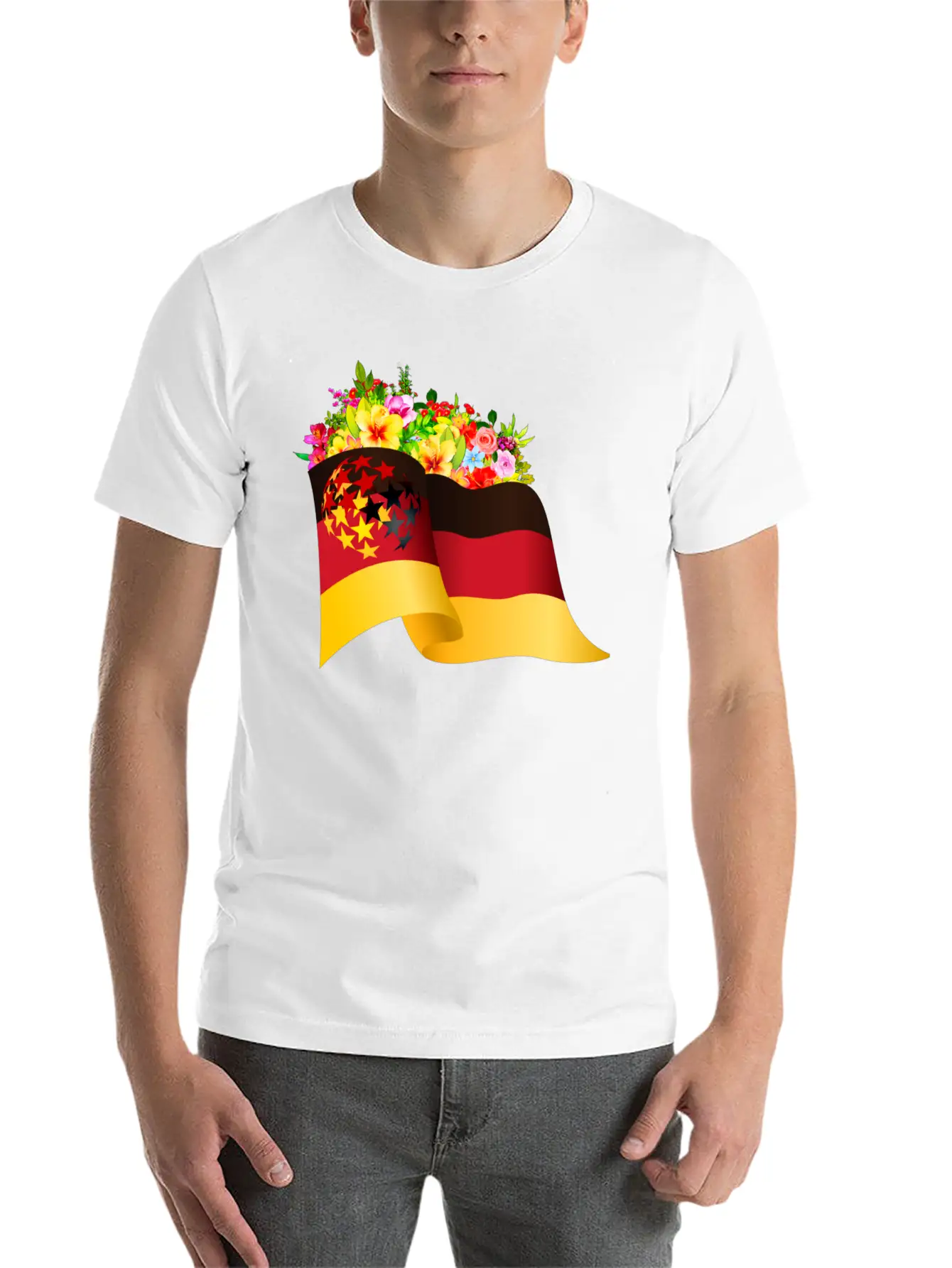 Flag Of Germany Unisex Short Sleeve Soft Cotton T-Shirt – Casual Everyday Wear