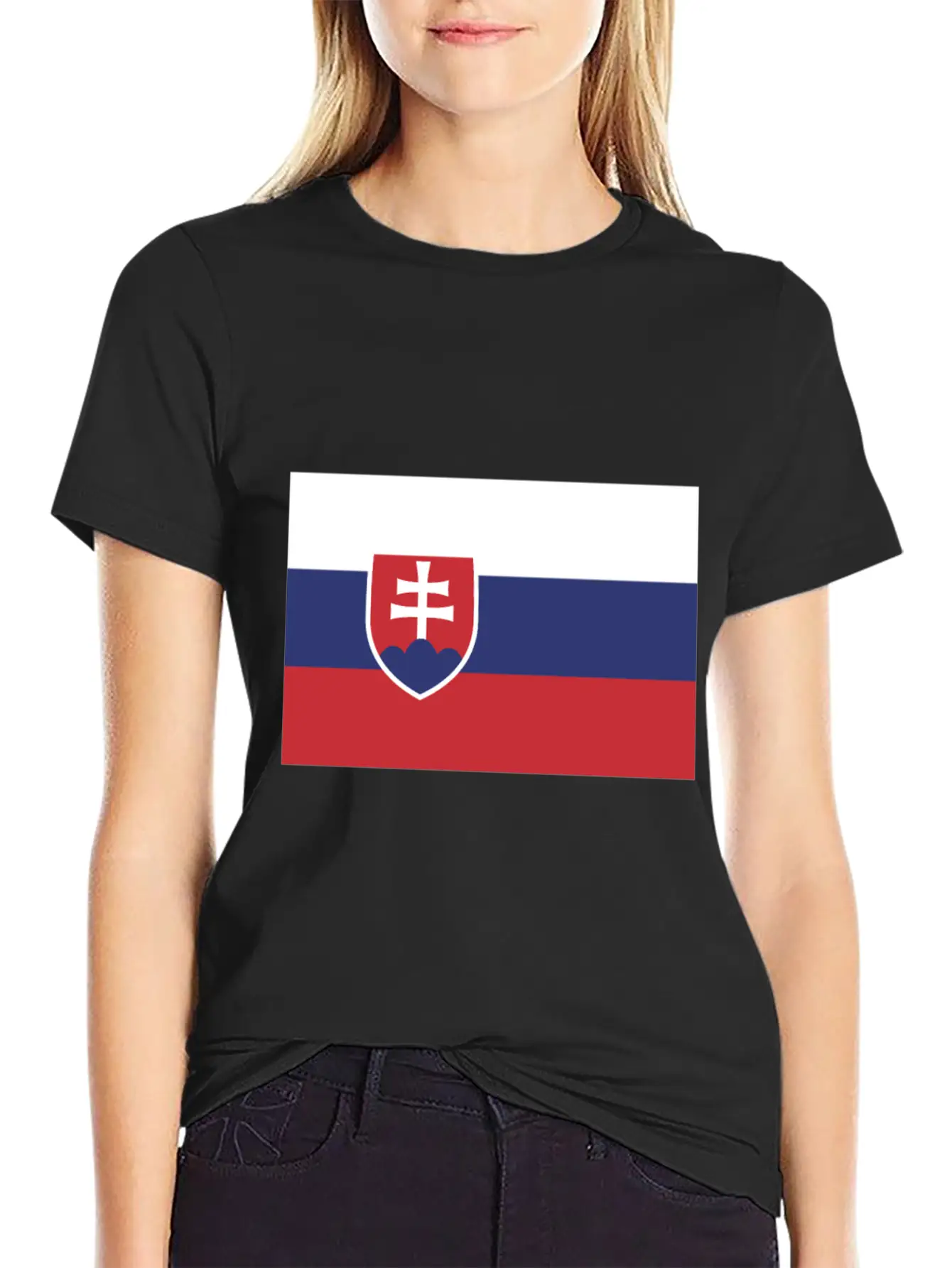 Flag Of Slovakia, Slovakias Flag, Slovakia Flag Essential Unisex Summer Tee – Soft Cotton Casual Fit