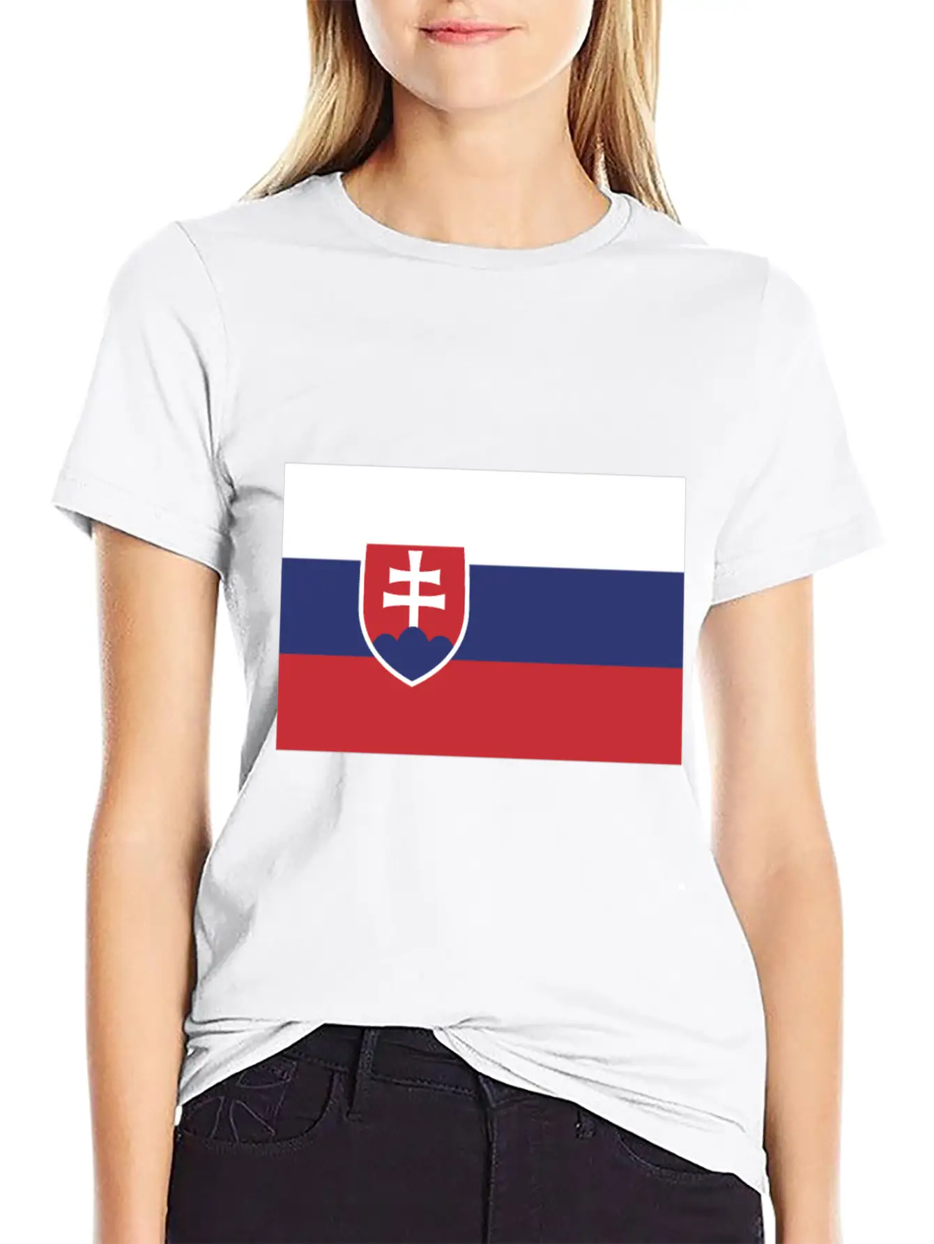 Flag Of Slovakia, Slovakias Flag, Slovakia Flag Essential Unisex Summer Tee – Soft Cotton Casual Fit
