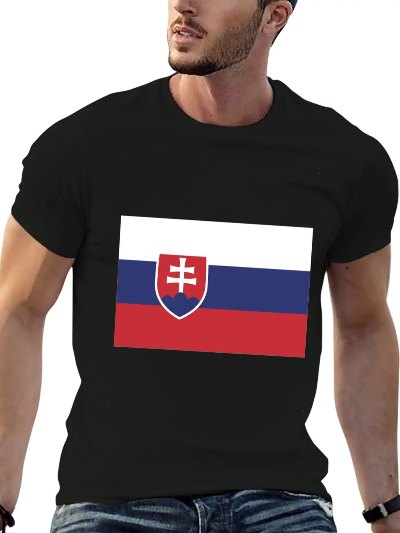 Flag Of Slovakia, Slovakias Flag, Slovakia Flag Essential Unisex Summer Tee – Soft Cotton Casual Fit