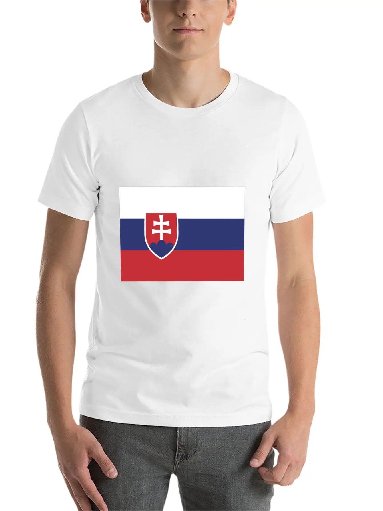 Flag Of Slovakia, Slovakias Flag, Slovakia Flag Essential Unisex Summer Tee – Soft Cotton Casual Fit